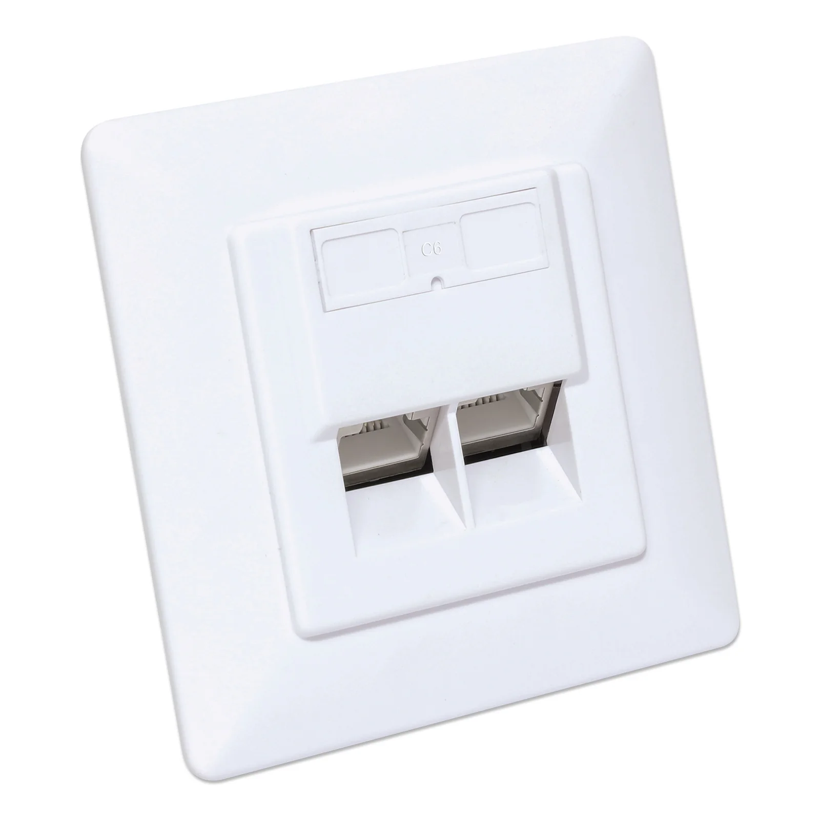 Intellinet 771900 prise de courant 2 x RJ-45 Blanc