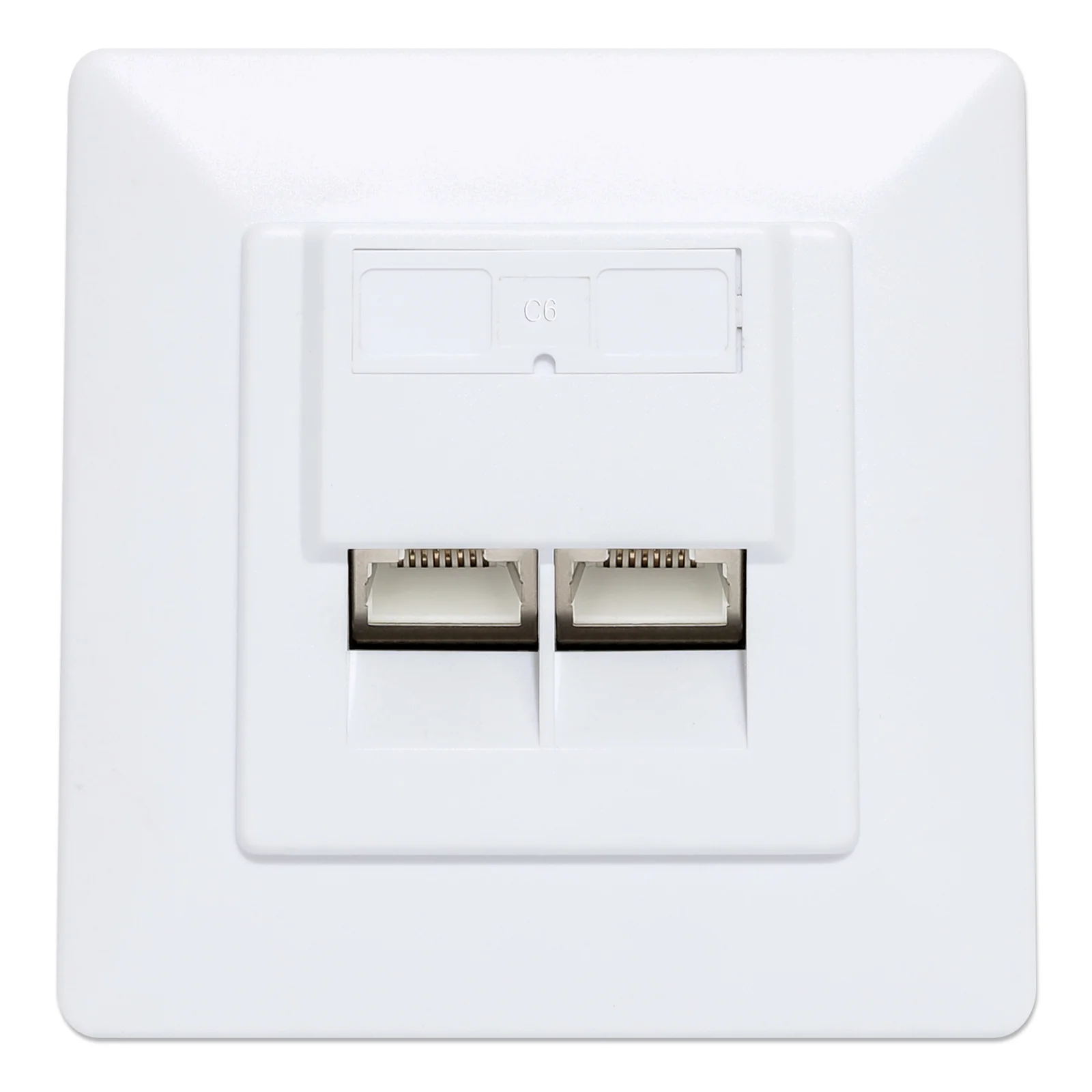 Intellinet 771900 prise de courant 2 x RJ-45 Blanc