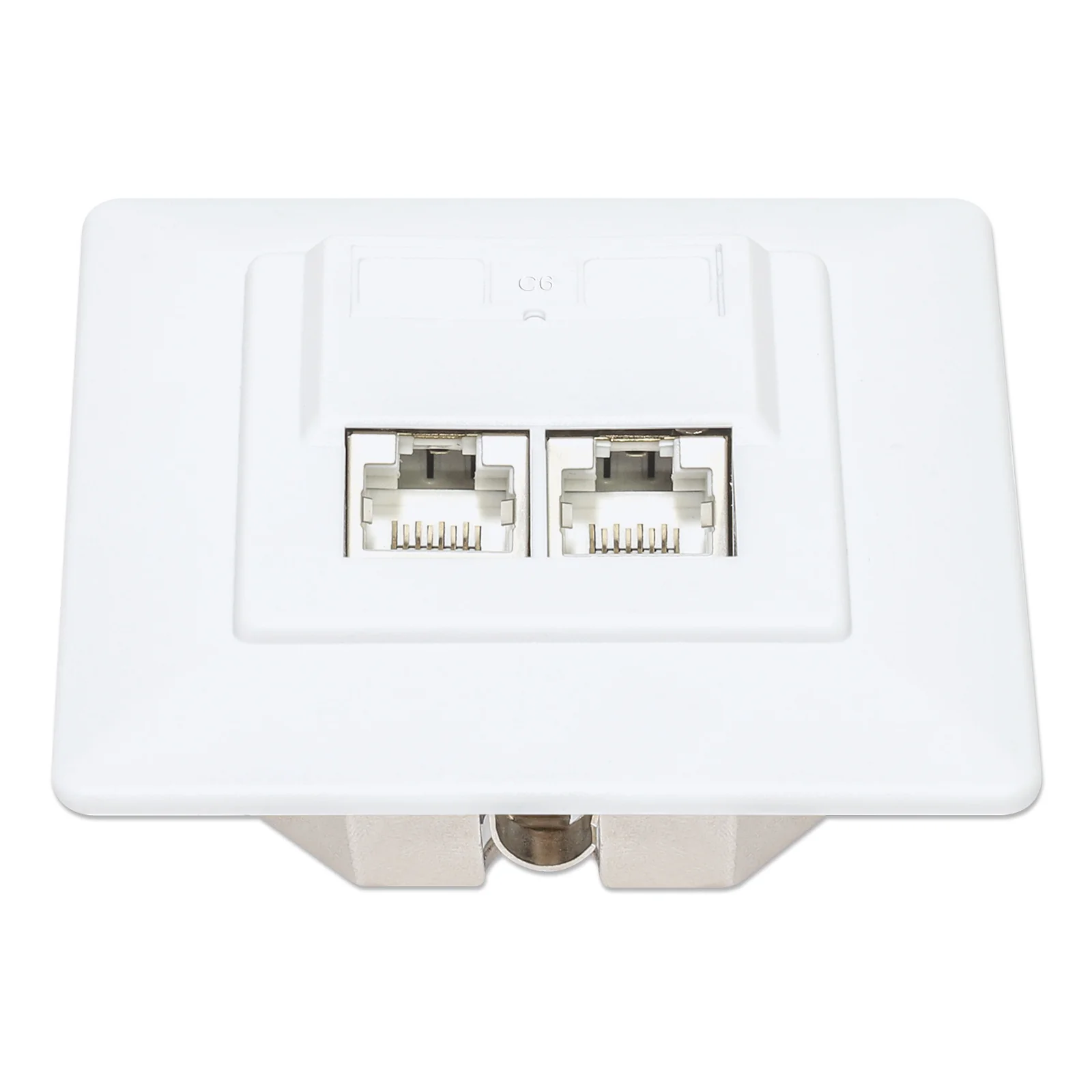 Intellinet 771900 prise de courant 2 x RJ-45 Blanc