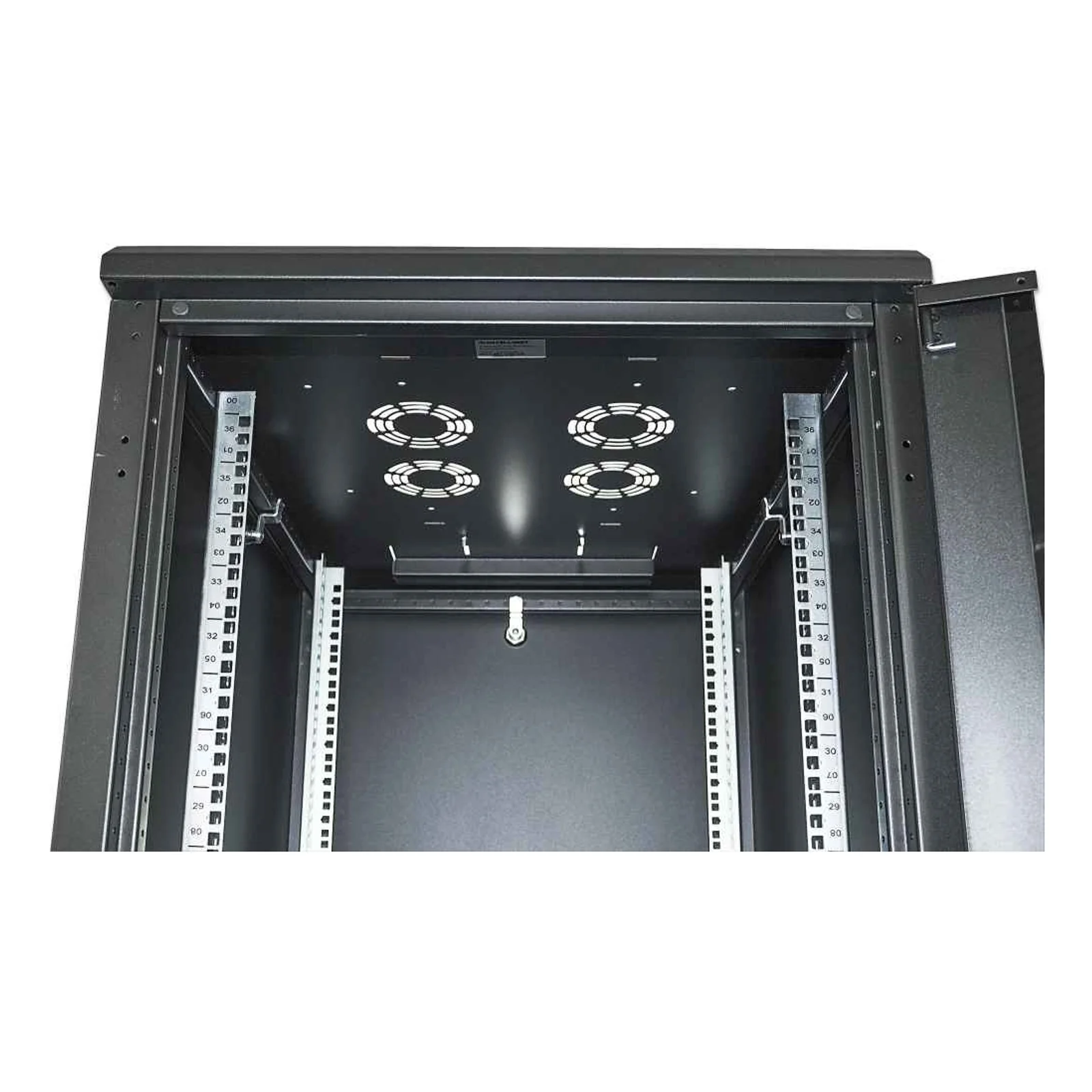 Intellinet Armoire réseau autoportante 19", 26U, 600 × 800 mm (largeur x profondeur), noire, en kit, charge max. 1500 kg, verrouillage multipoints, Une serrure par panneau latéral, profondeur utile 123 à 573 mm, IP20, acier