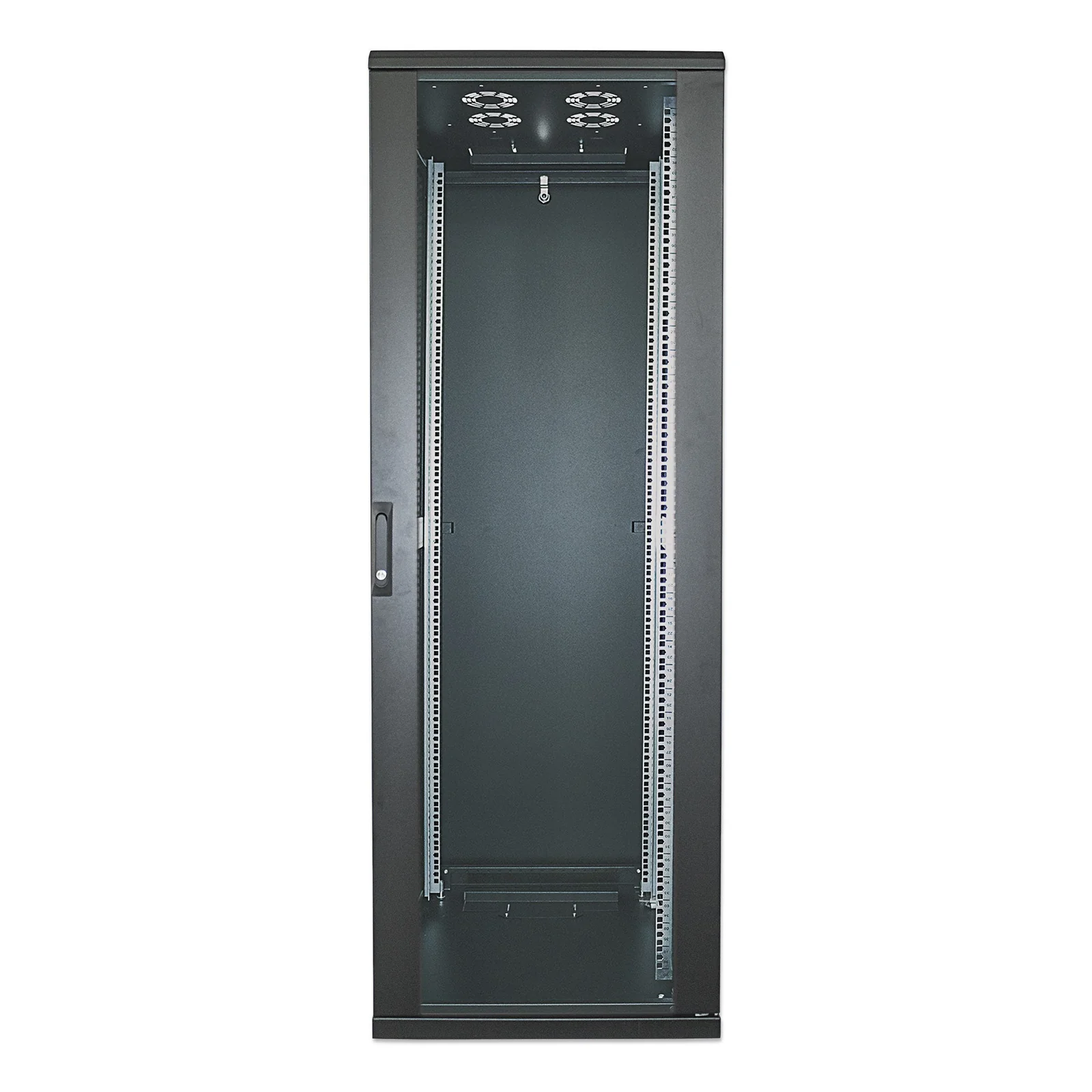 Intellinet Armoire réseau autoportante 19", 36U, 600 × 800 mm (largeur x profondeur), noire, en kit, charge max. 1500 kg, verrouillage multipoints, Une serrure par panneau latéral, profondeur utile 123 à 573 mm, IP20, acier