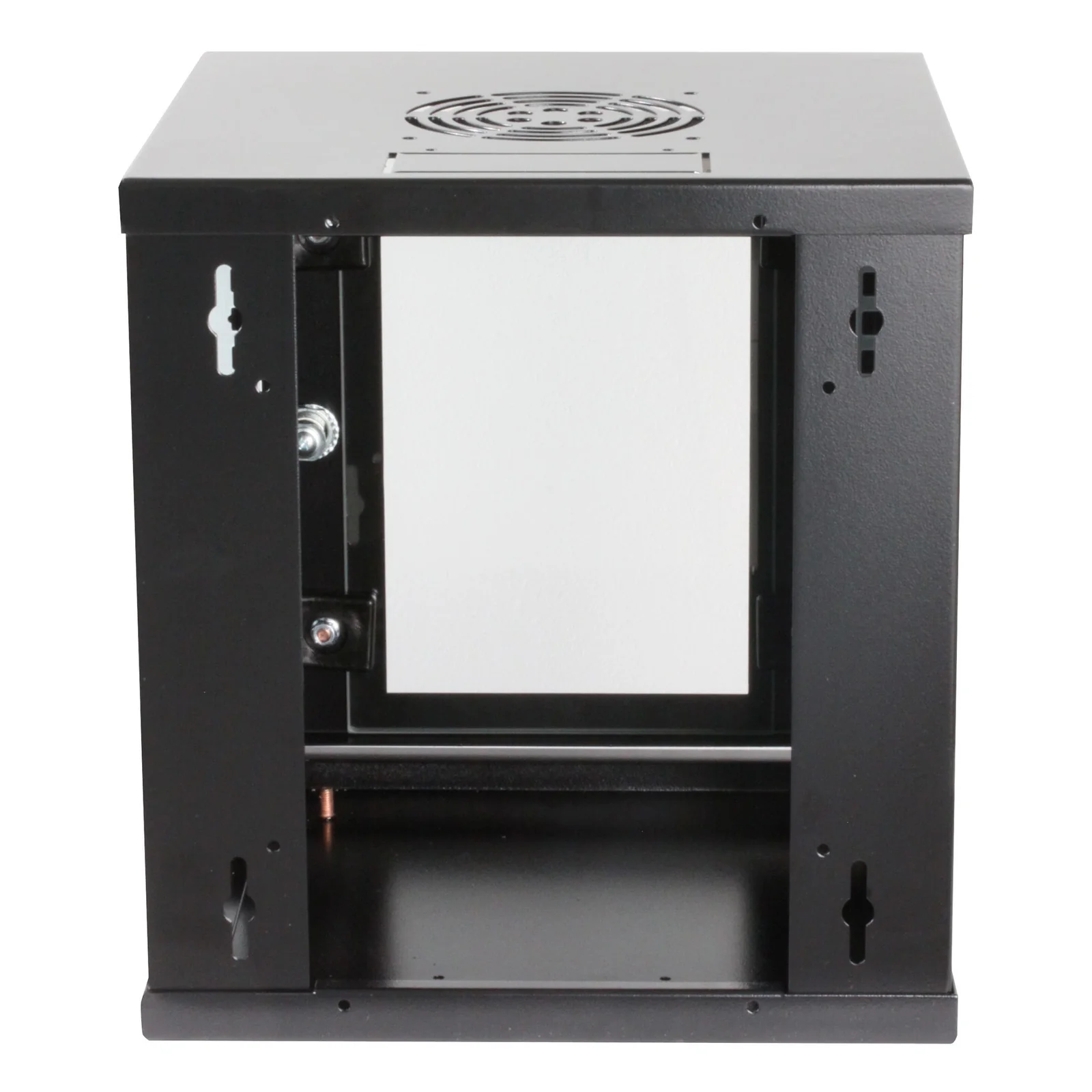 Intellinet Armoire réseau murale 10" (standard), 6U, profondeur 300 mm, noire, assemblée, charge max. 60 kg, utilisable sur bureau ou sol, profondeur utile 265 mm, porte métal et verre, panneaux latéraux amovibles
