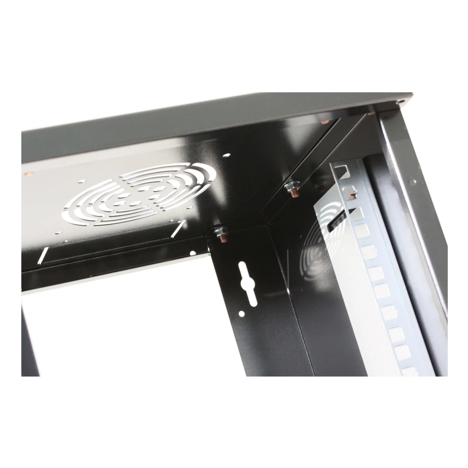 Intellinet Armoire réseau murale 10" (standard), 6U, profondeur 300 mm, noire, assemblée, charge max. 60 kg, utilisable sur bureau ou sol, profondeur utile 265 mm, porte métal et verre, panneaux latéraux amovibles