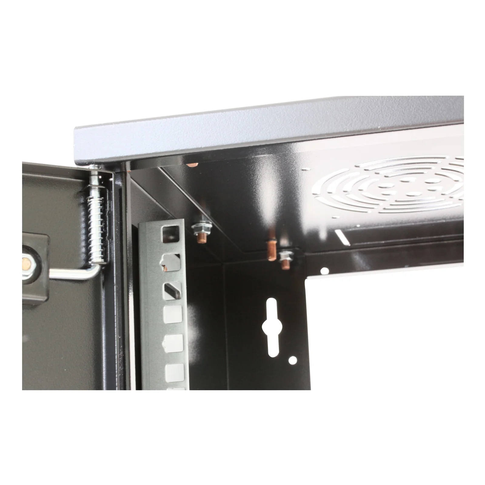 Intellinet Armoire réseau murale 10" (standard), 6U, profondeur 300 mm, noire, assemblée, charge max. 60 kg, utilisable sur bureau ou sol, profondeur utile 265 mm, porte métal et verre, panneaux latéraux amovibles