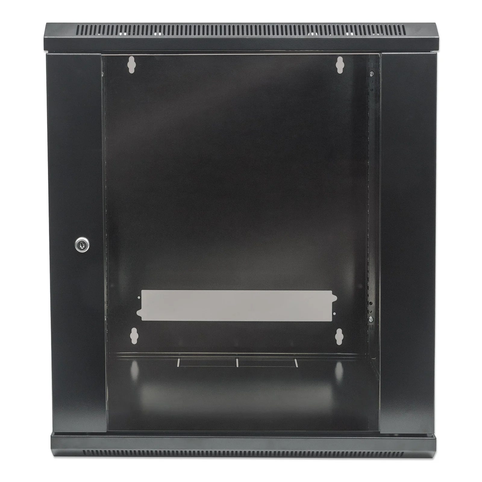 Intellinet Armoire réseau murale 19" (standard), 15U, profondeur 450 mm, noire, en kit, charge max. 60 kg, utilisable sur bureau ou sol, porte métal et verre, profondeur utile 260 à 350 mm, porte métal et verre, panneaux latéraux amovibles