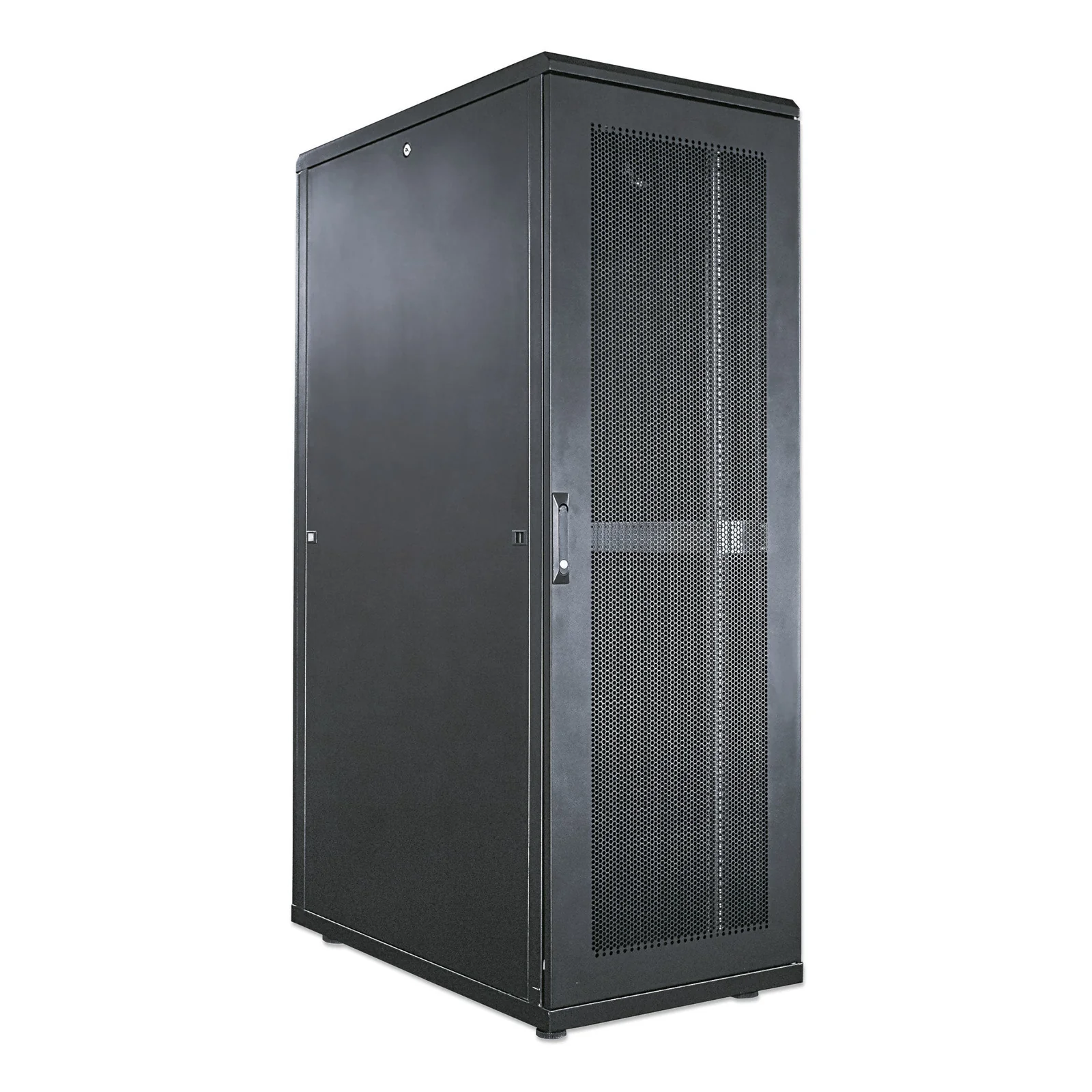 Intellinet Armoire serveur autoportante 19", 36U, 600 × 1000 mm (largeur x profondeur), noire, en kit, charge max. 1500 kg, verrouillage multipoints, Une serrure par panneau latéral, profondeur utile 123 à 773 mm, IP20, acier
