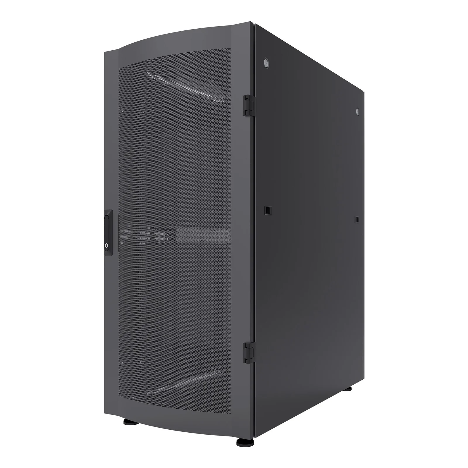 Armoire serveur autoportante 19", 36U, 600 × 1200 mm (largeur x profondeur), noire, en kit, charge max. 1500 kg, verrouillage multipoints, Une serrure par panneau latéral, profondeur utile 123 à 973 mm, IP20, acier