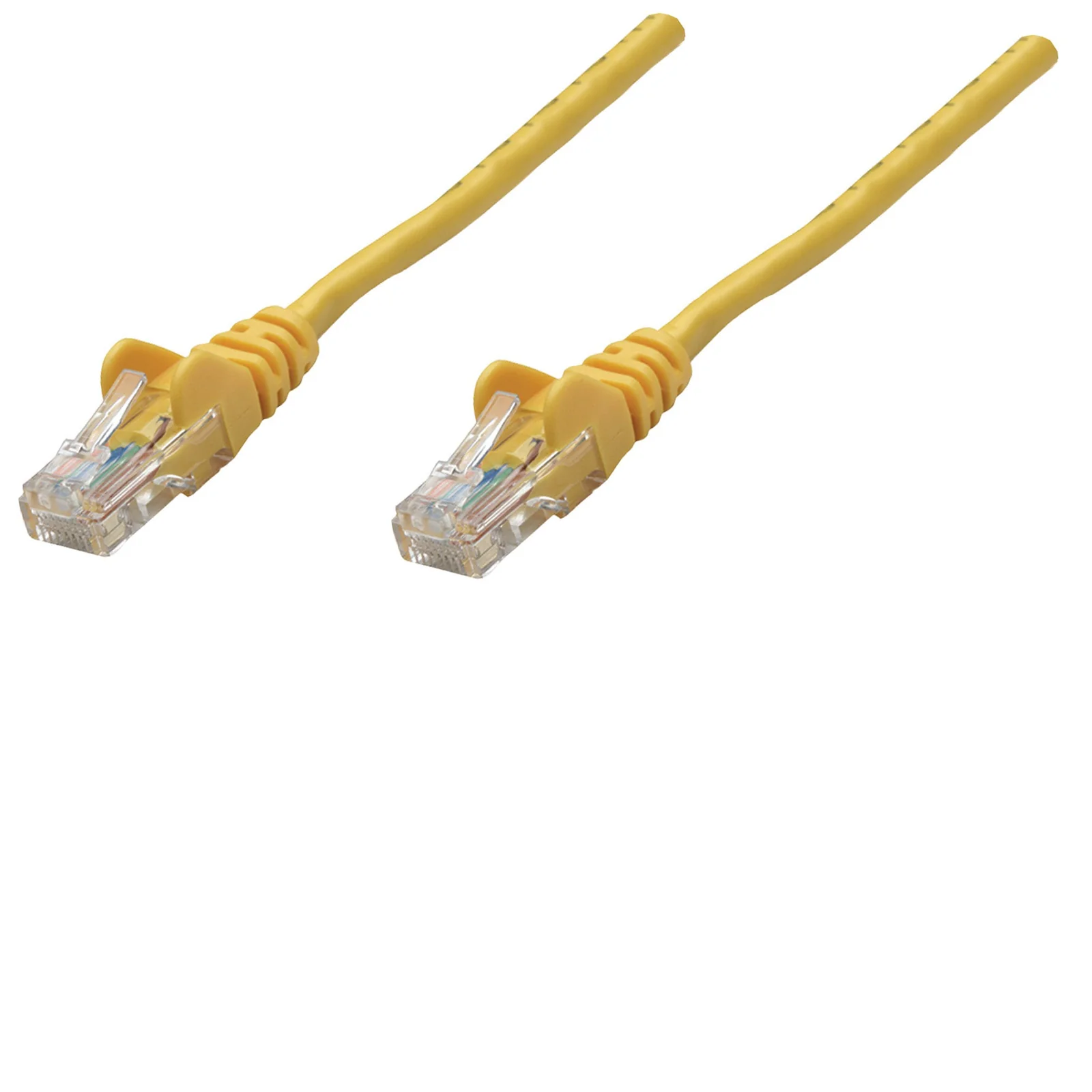 Câble patch réseau, Cat6, 0,25 m, jaune, cuivre, S/FTP, LSOH/LSZH, PVC, RJ45, contacts plaqués or, anti-accroc, avec manchon, garantie à vie