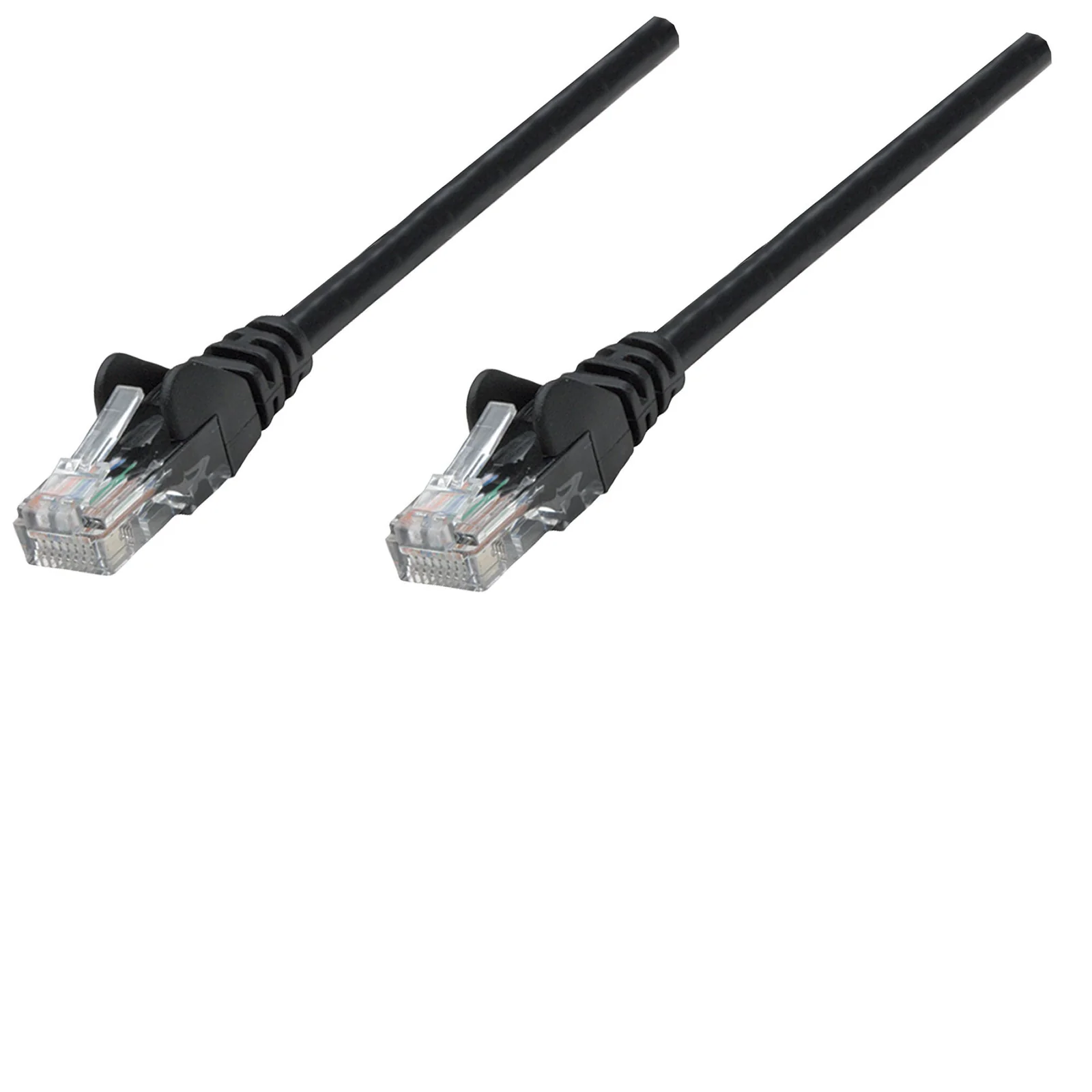 Câble patch réseau, Cat6, 0,25 m, noir, cuivre, S/FTP, LSOH/LSZH, PVC, RJ45, contacts plaqués or, anti-accroc, avec manchon, garantie à vie