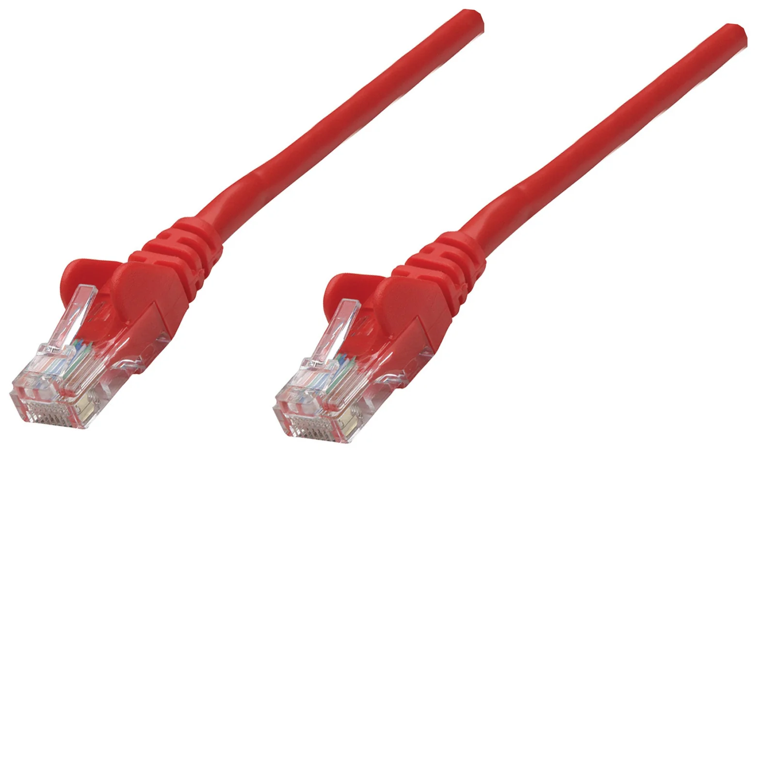 Câble patch réseau, Cat6, 0,25 m, rouge, cuivre, S/FTP, LSOH/LSZH, PVC, RJ45, contacts plaqués or, anti-accroc, avec manchon, garantie à vie