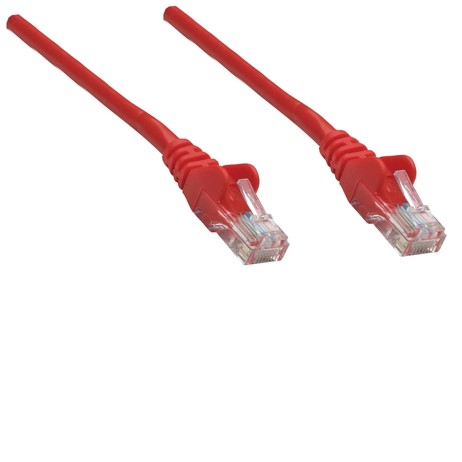 Intellinet Câble patch réseau, Cat6, 0,25 m, rouge, cuivre, S/FTP, LSOH/LSZH, PVC, RJ45, contacts plaqués or, anti-accroc, avec manchon, garantie à vie