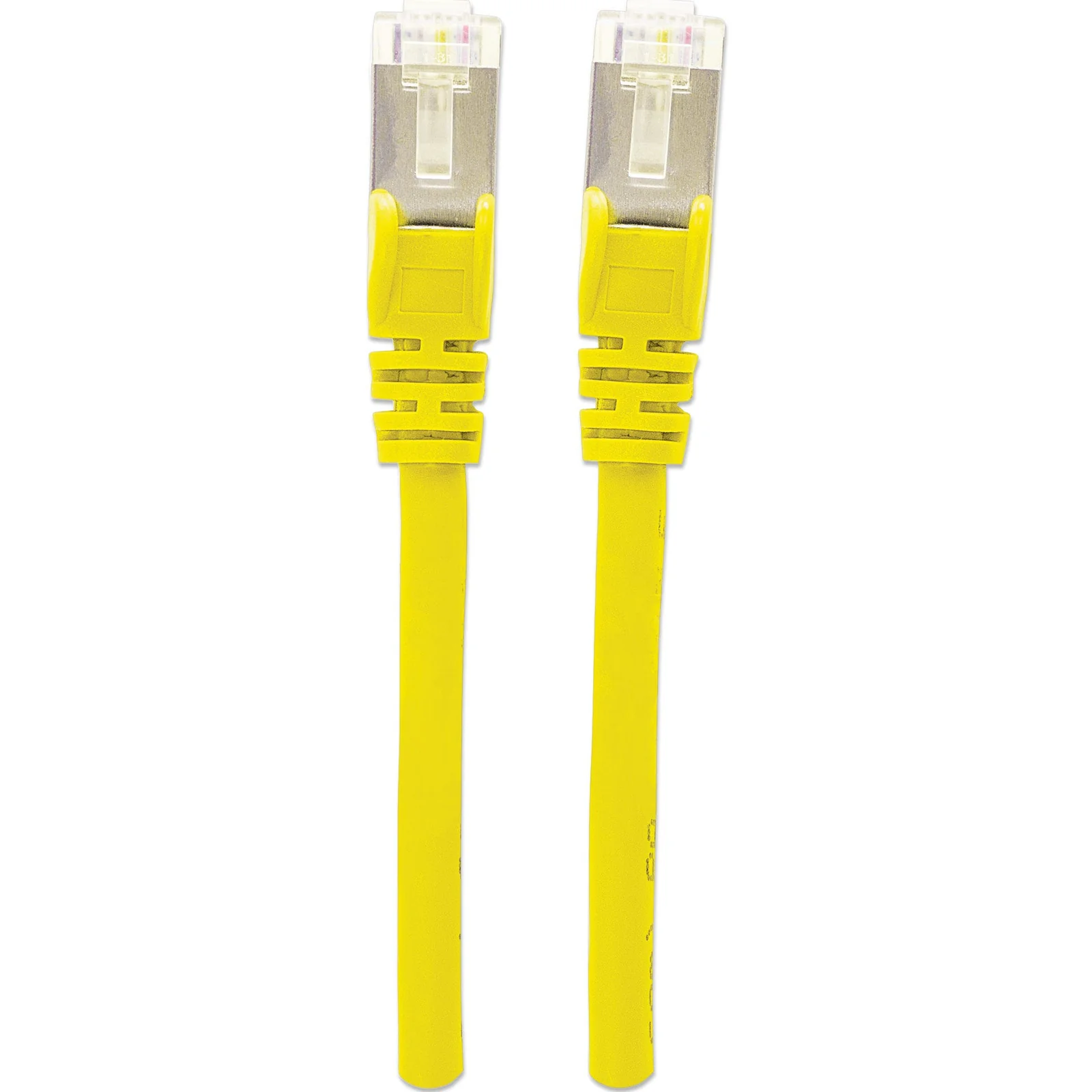 Intellinet Câble patch réseau, Cat6, 1 m, jaune, cuivre, S/FTP, LSOH/LSZH, PVC, RJ45, contacts plaqués or, anti-accroc, avec manchon, garantie à vie