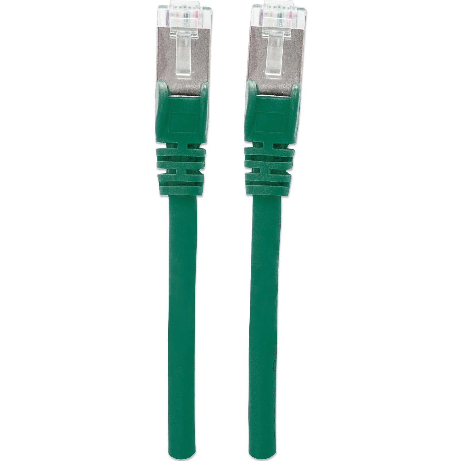 Intellinet Câble patch réseau, Cat6, 1 m, vert, cuivre, S/FTP, LSOH/LSZH, PVC, RJ45, contacts plaqués or, anti-accroc, avec manchon, garantie à vie