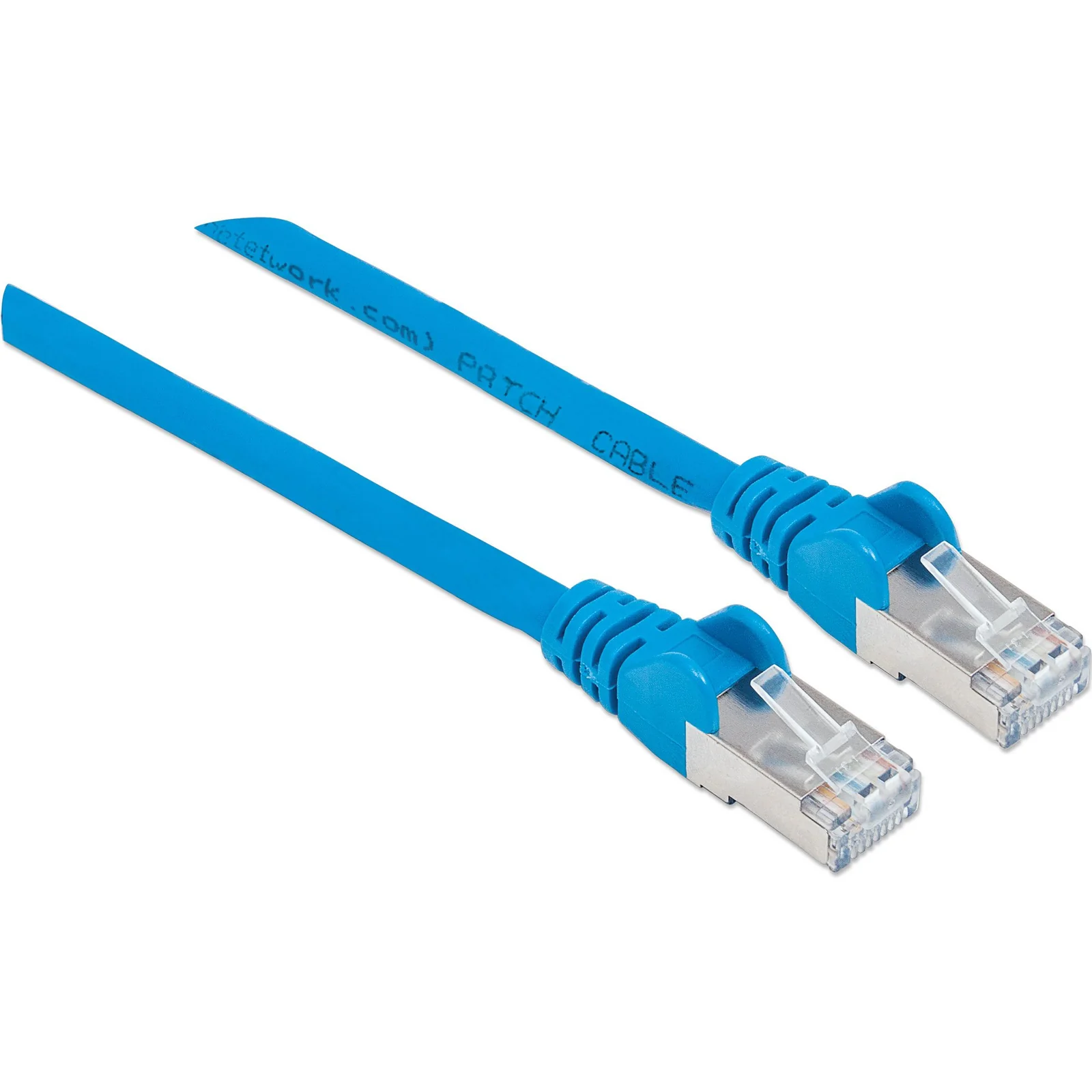 Intellinet Câble patch réseau, Cat6, 10 m, bleu, cuivre, S/FTP, LSOH/LSZH, PVC, RJ45, contacts plaqués or, anti-accroc, avec manchon, garantie à vie