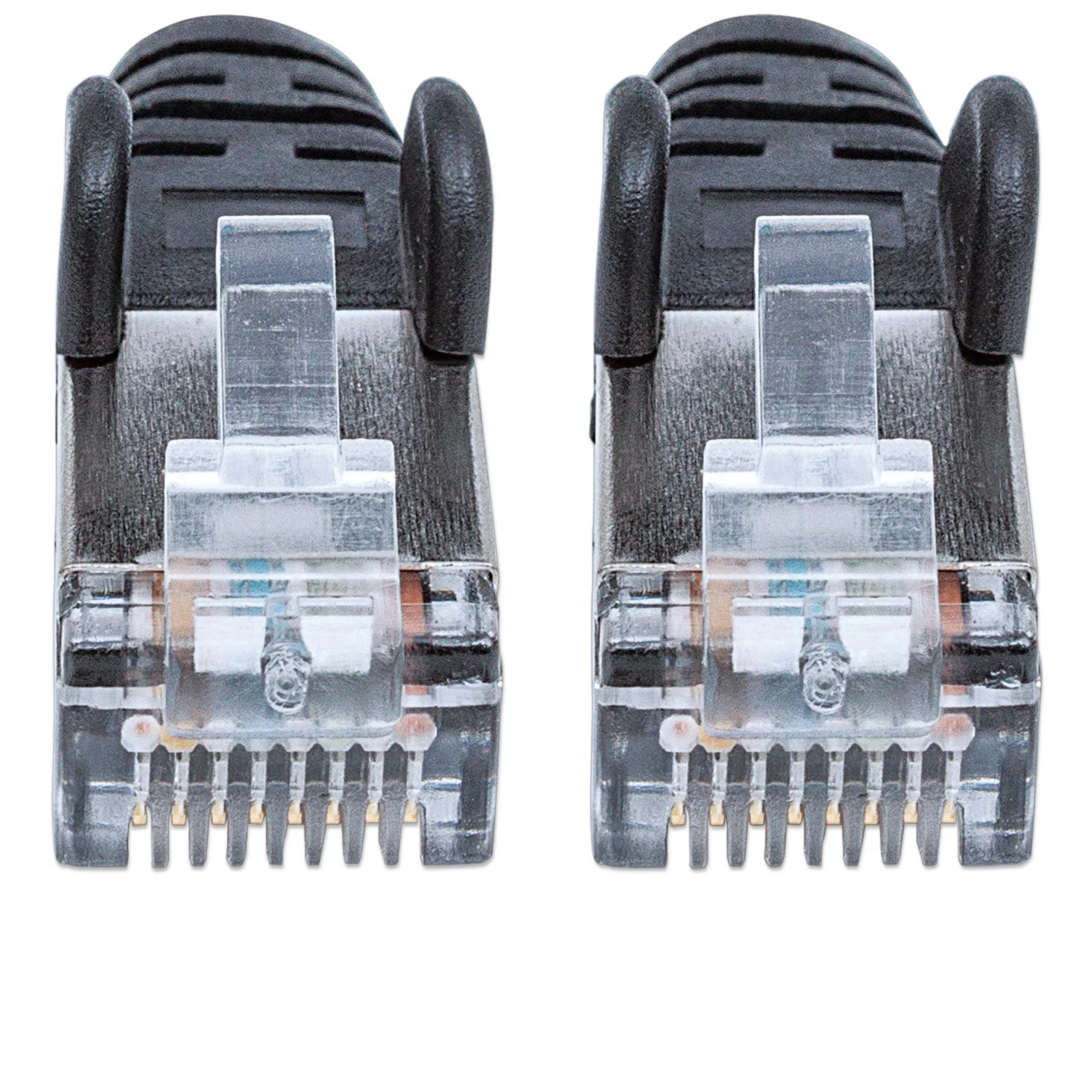 Intellinet Câble patch réseau, Cat6, 10 m, noir, cuivre, S/FTP, LSOH/LSZH, PVC, RJ45, contacts plaqués or, anti-accroc, avec manchon, garantie à vie