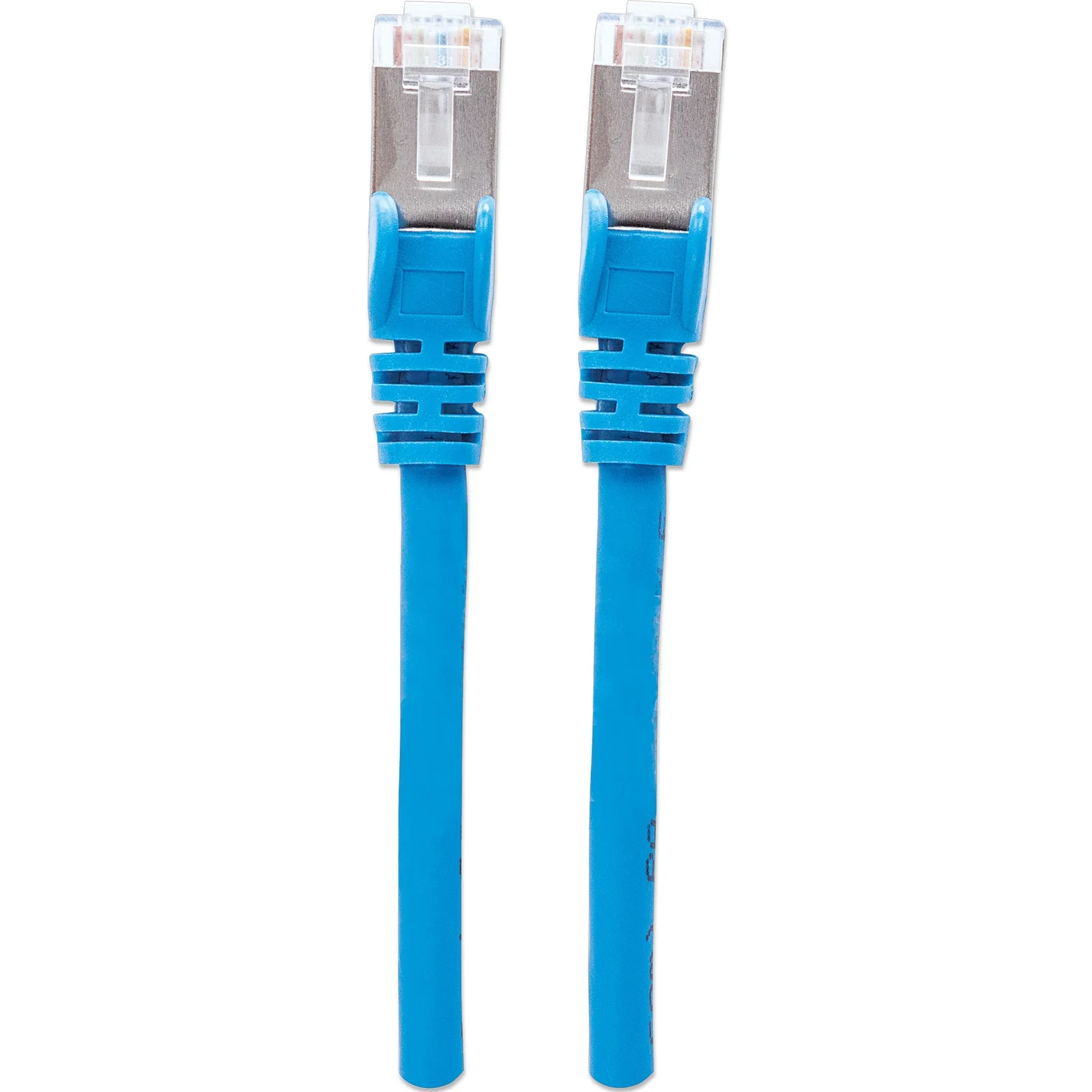 Intellinet Câble patch réseau, Cat6, 2 m, bleu, cuivre, S/FTP, LSOH/LSZH, PVC, RJ45, contacts plaqués or, anti-accroc, avec manchon, garantie à vie