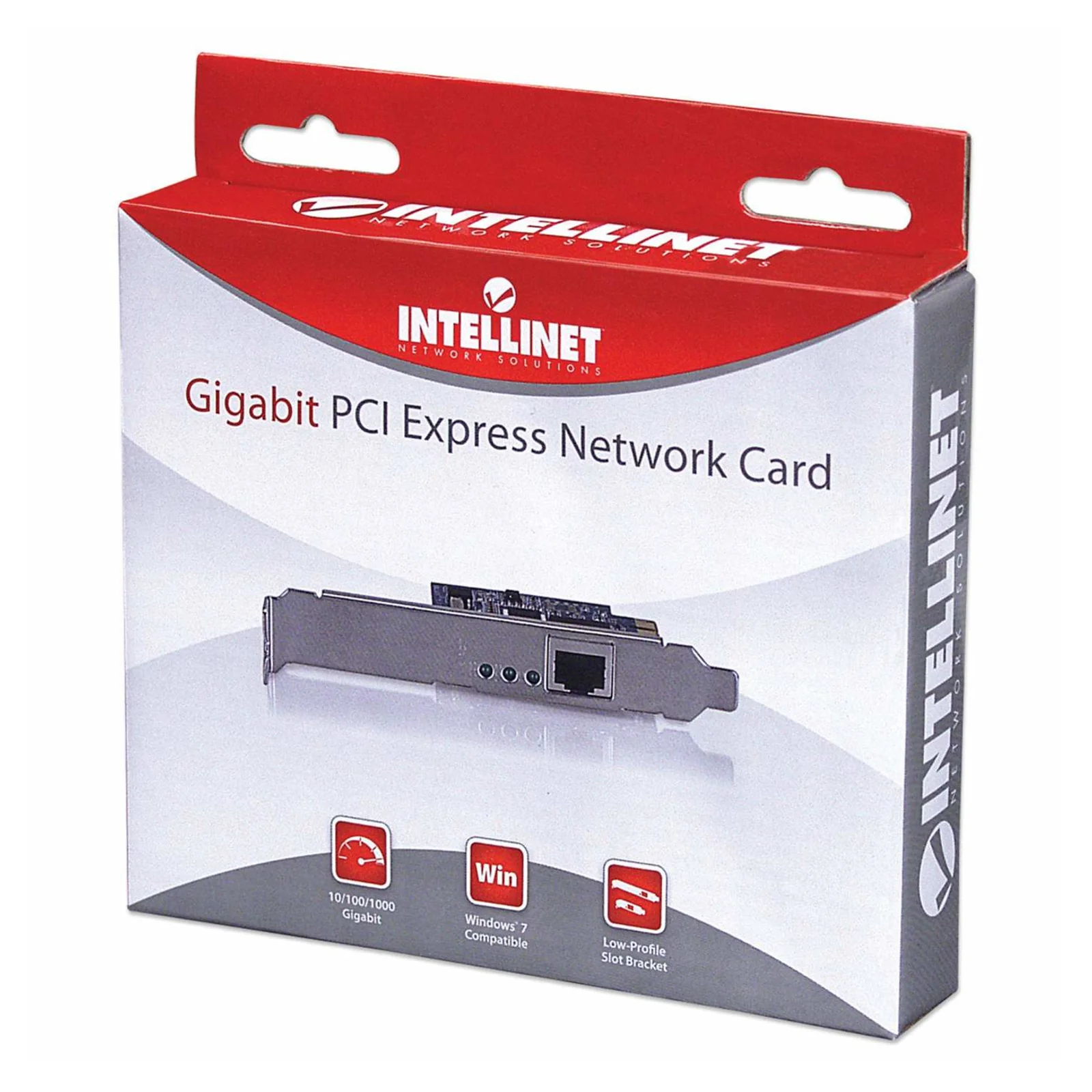 Intellinet Carte réseau Gigabit PCI Express, Ethernet RJ45 10/100/1000 Mbit/s, garantie de 3 ans