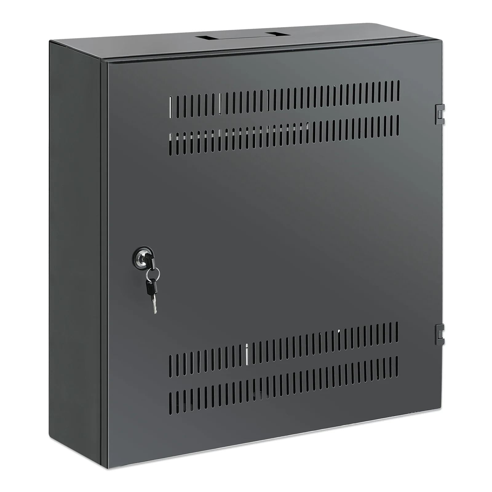 Intellinet Coffret mural 19" extra-plat avec rails 4U horizontaux et 2U verticaux, profondeur 170 mm, idéal AV/multimédia/surveillance, assemblé, noir RAL 7021