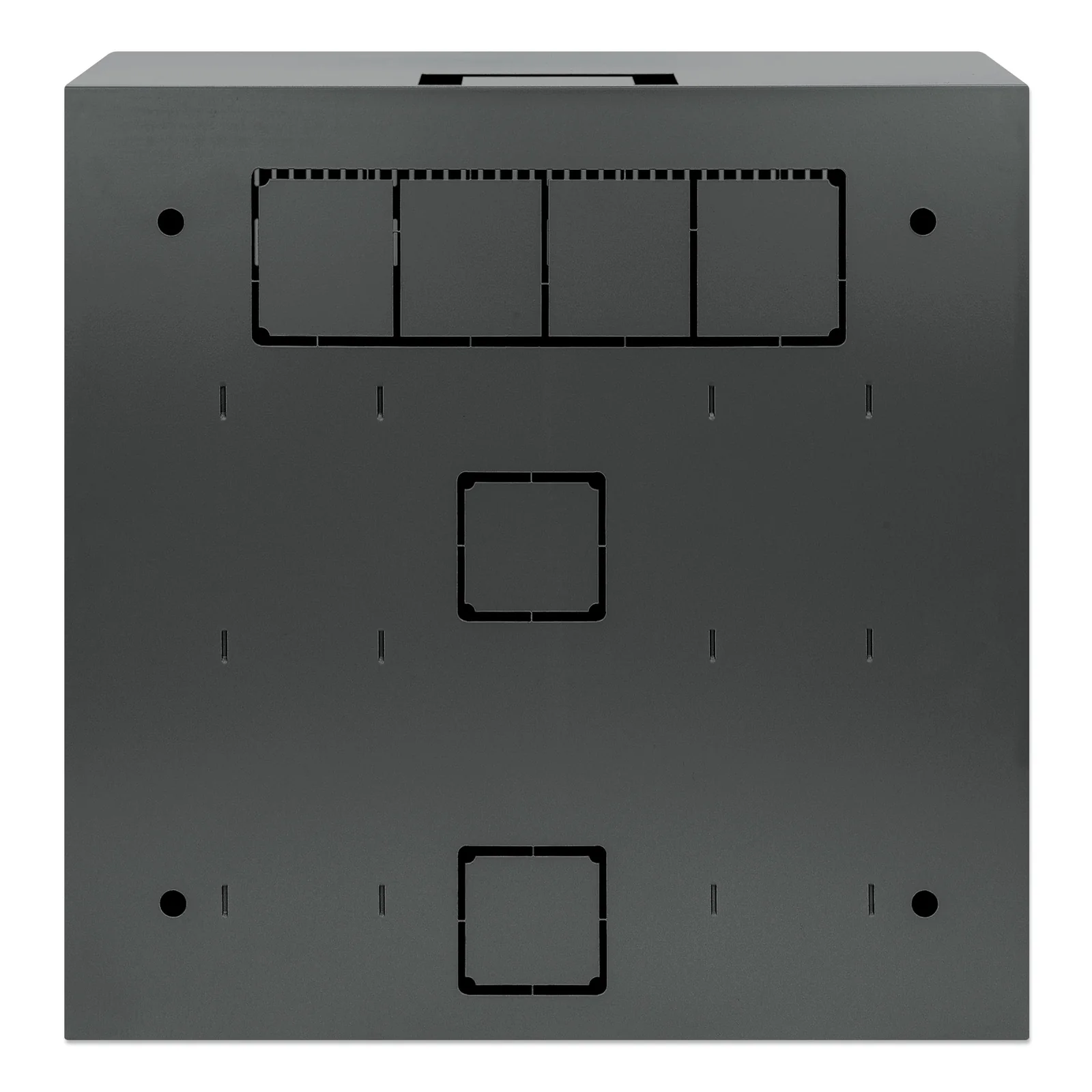 Intellinet Coffret mural 19" extra-plat avec rails 4U horizontaux et 2U verticaux, profondeur 170 mm, idéal AV/multimédia/surveillance, assemblé, noir RAL 7021