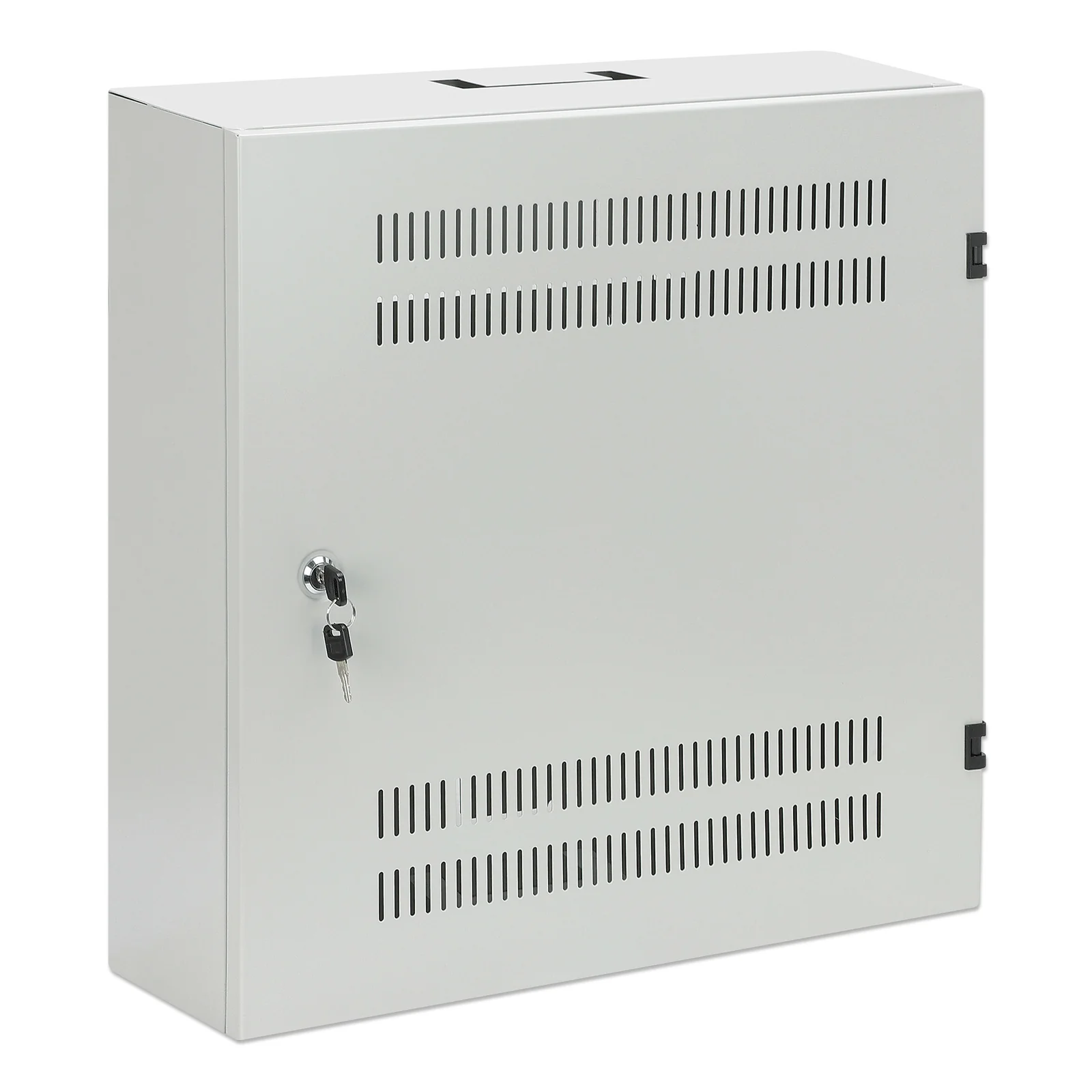 Intellinet Coffret mural 19" extra-plat avec rails 4U horizontaux et 2U verticaux, profondeur 170 mm, idéal AV/multimédia/surveillance, assemblé, gris RAL 7035