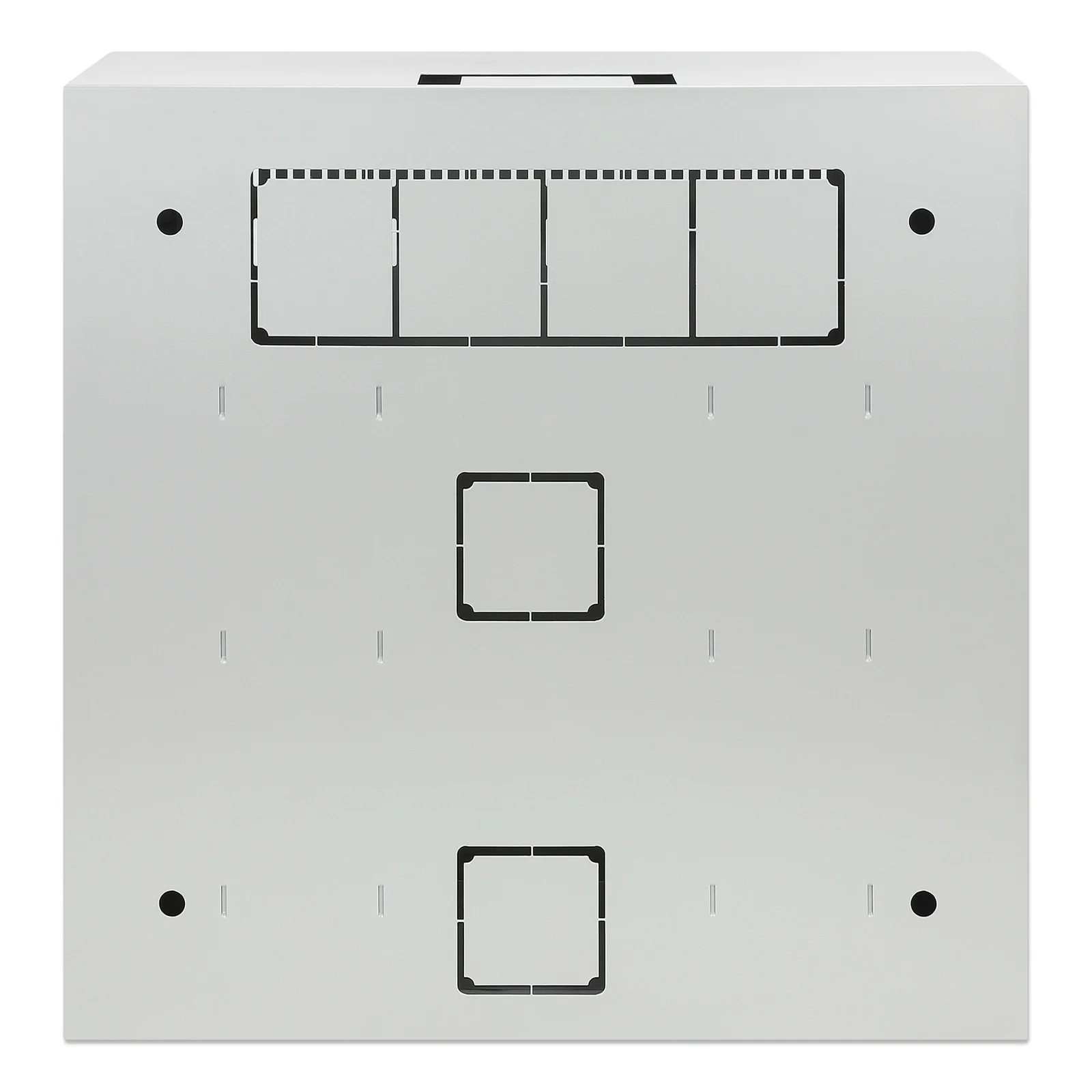 Intellinet Coffret mural 19" extra-plat avec rails 4U horizontaux et 2U verticaux, profondeur 170 mm, idéal AV/multimédia/surveillance, assemblé, gris RAL 7035