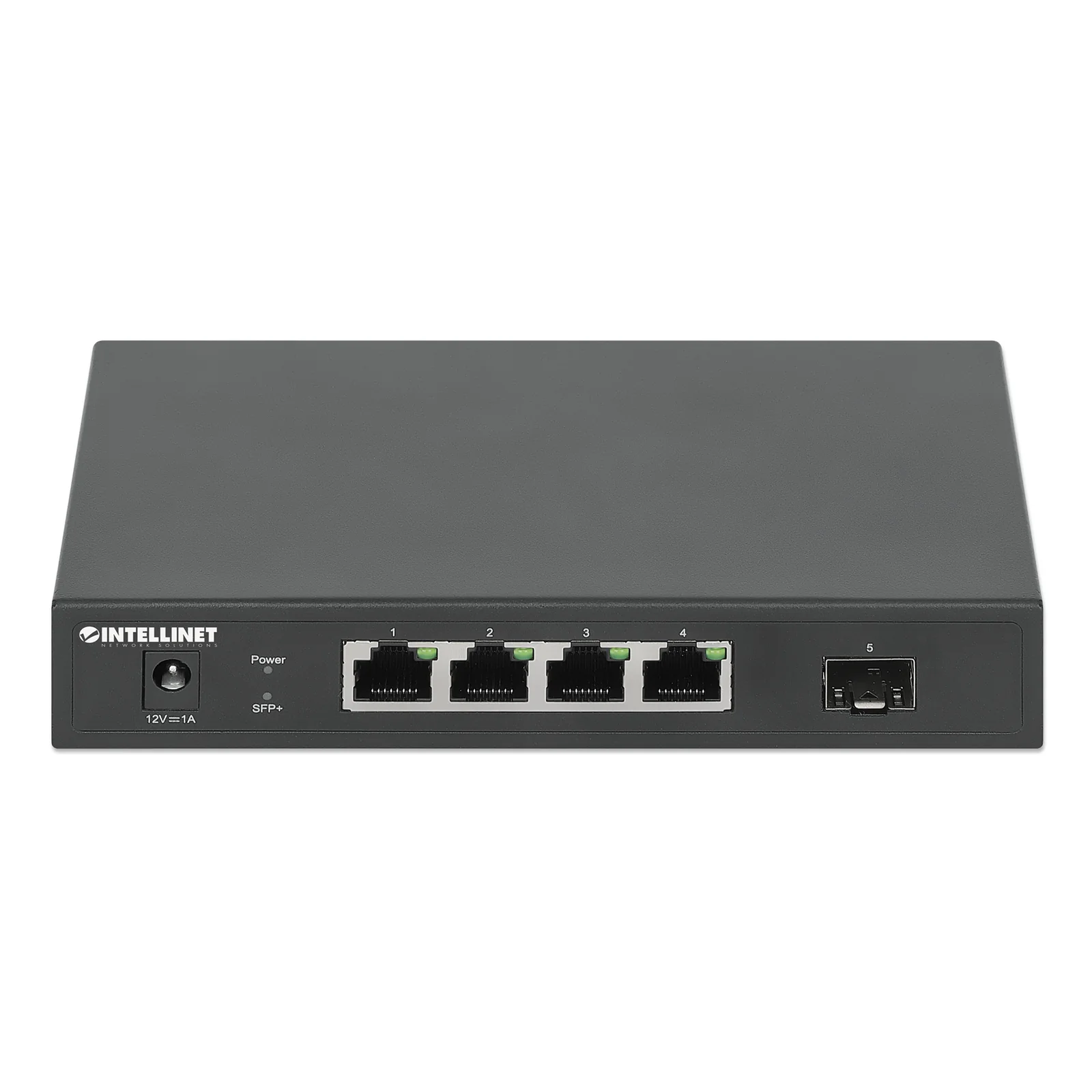 Intellinet Commutateur réseau (switch) 5 ports avec 4 ports Ethernet 2,5G et 1 liaison montante SFP+ 10G, non administrable, format bureau, option montage mural, garantie de 3 ans