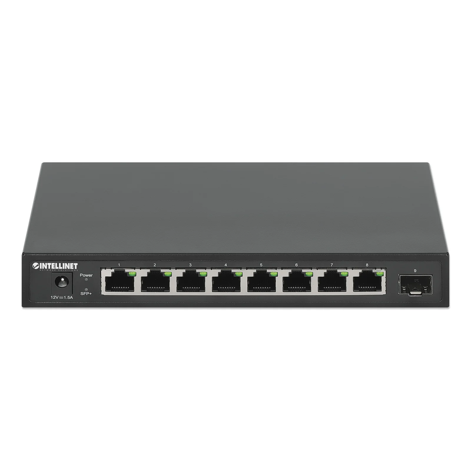 Intellinet Commutateur réseau (switch) 9 ports avec 8 ports Ethernet 2,5G et 1 liaison montante SFP+ 10G, non administrable, format bureau, option montage mural, garantie de 3 ans