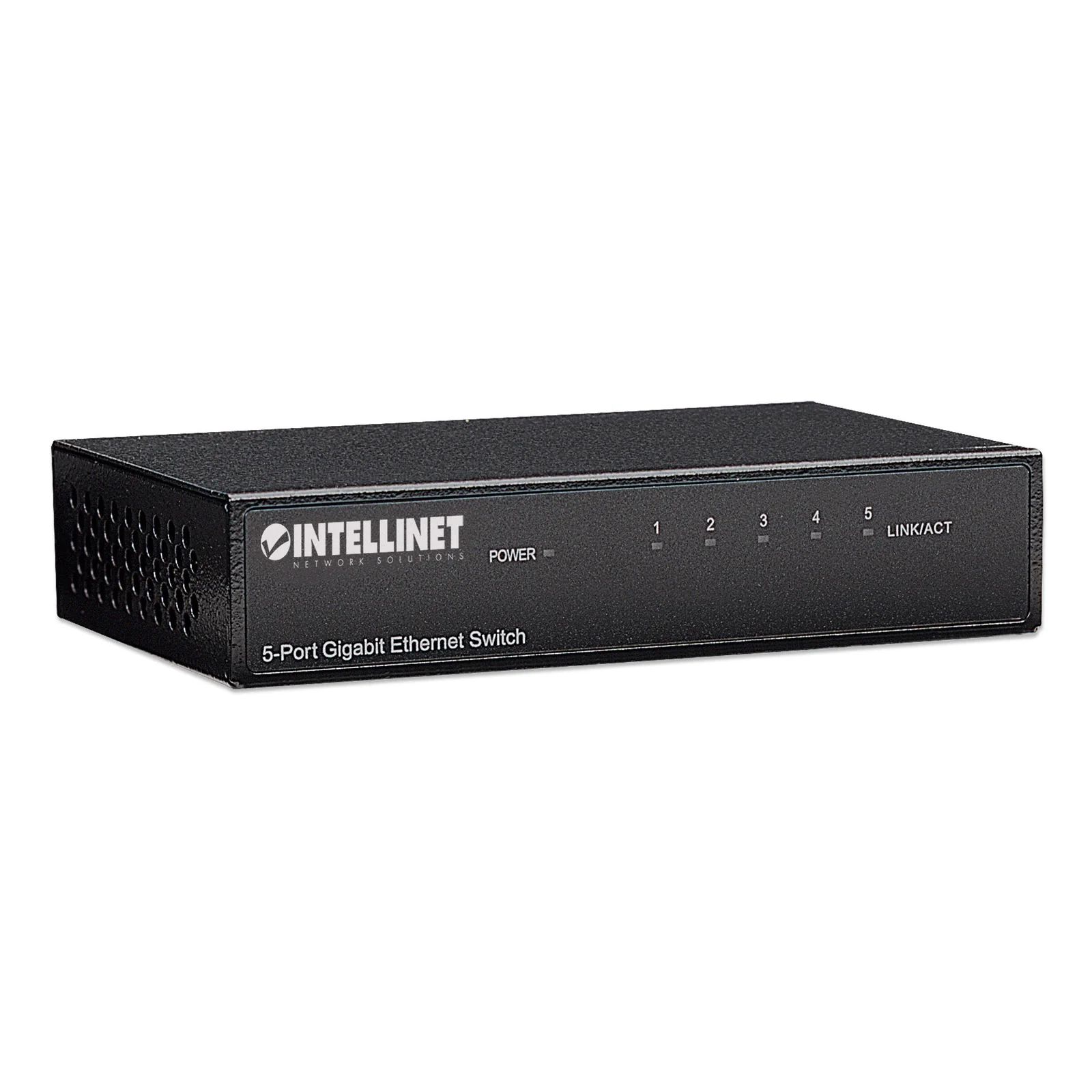 Intellinet Commutateur réseau (switch) Gigabit Ethernet 5 ports, format bureau, boîtier métal, IEEE 802.3az (Ethernet éco-énergétique), garantie de 3 ans