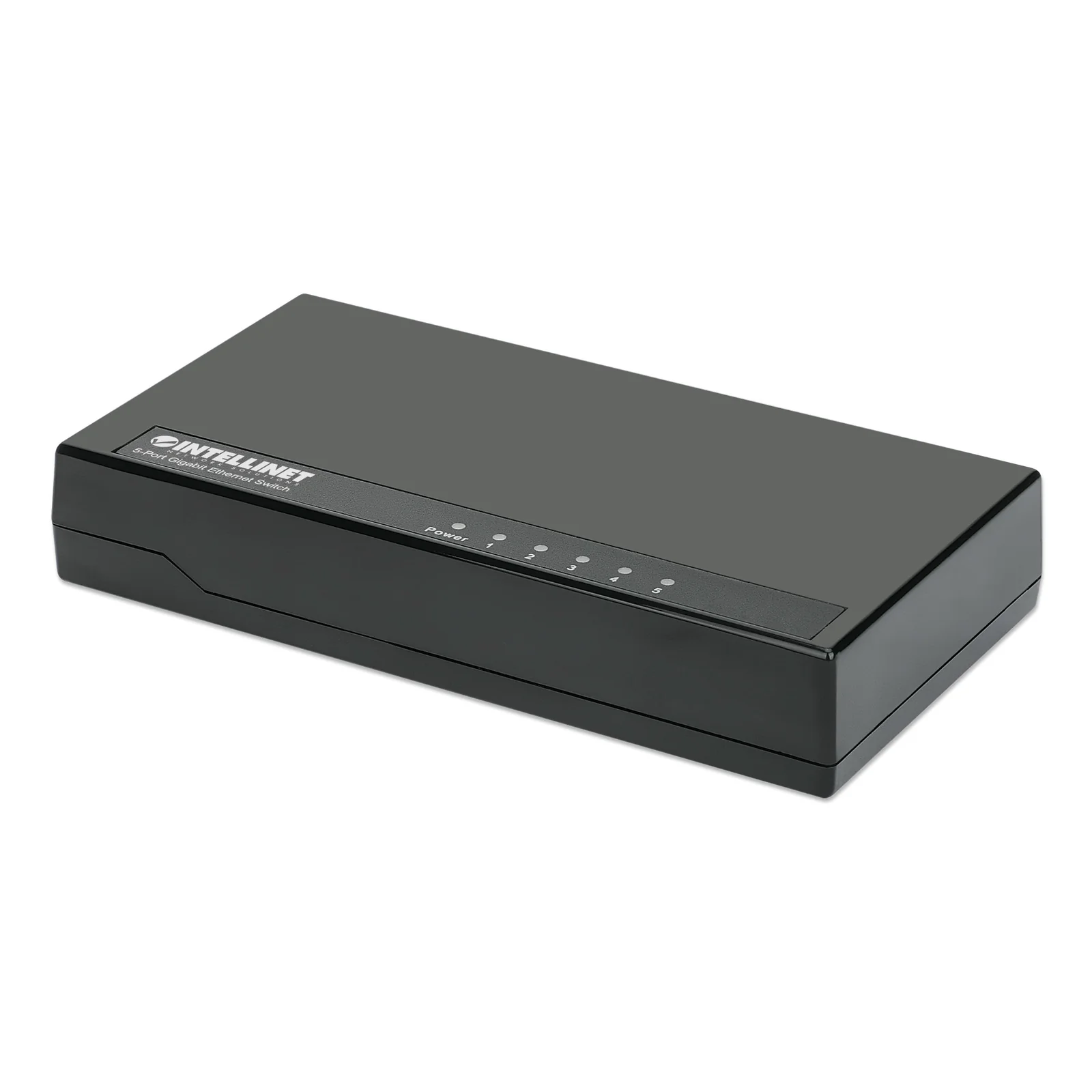 Commutateur réseau (switch) Gigabit Ethernet 5 ports, format bureau, boîtier plastique, IEEE 802.3az (Ethernet éco-énergétique), noir, garantie de 3 ans