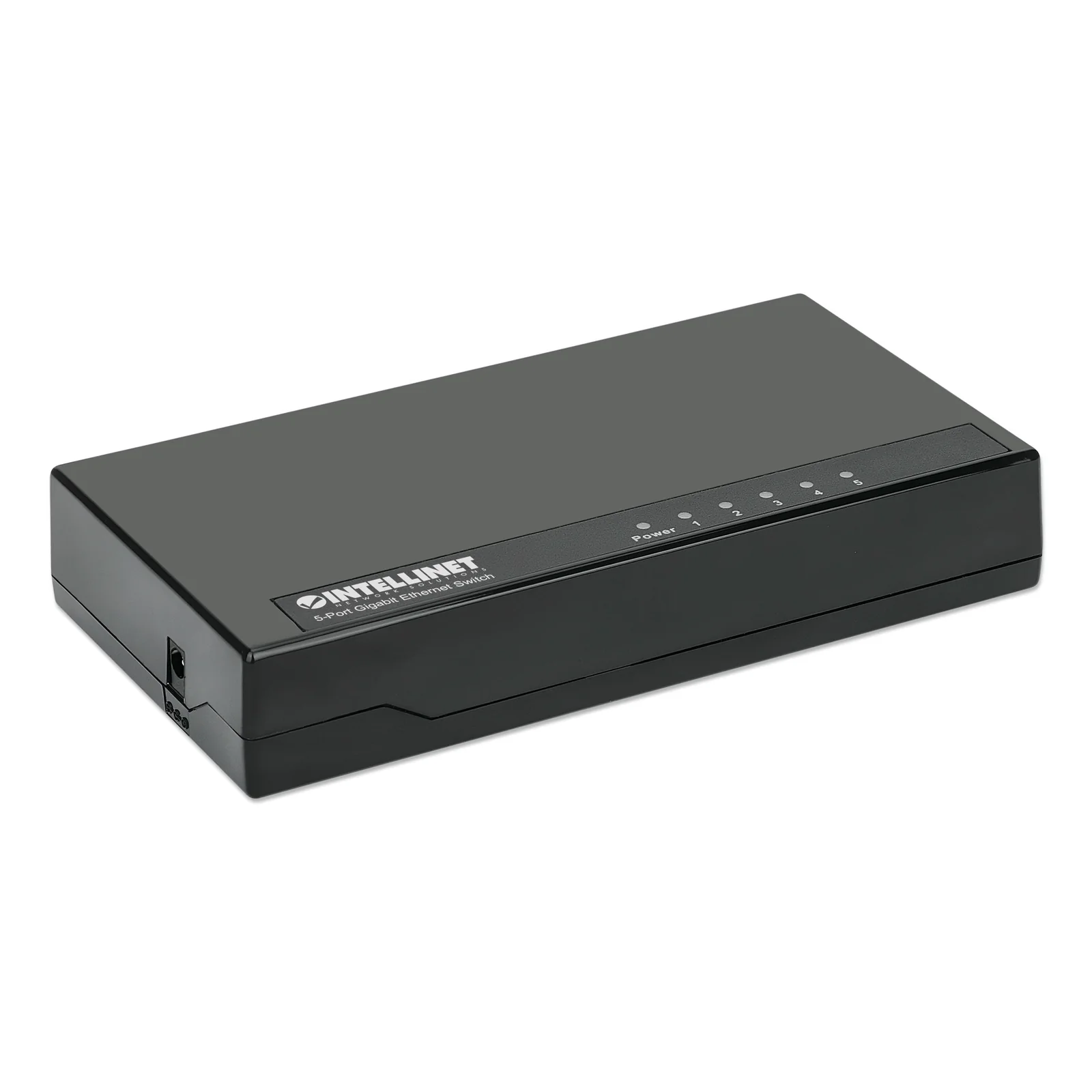 Intellinet Commutateur réseau (switch) Gigabit Ethernet 5 ports, format bureau, boîtier plastique, IEEE 802.3az (Ethernet éco-énergétique), noir, garantie de 3 ans