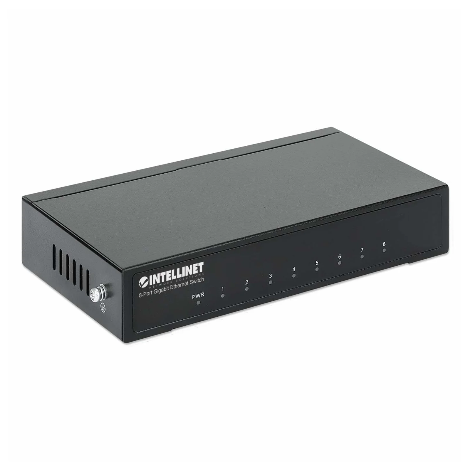Intellinet Commutateur réseau (switch) Gigabit Ethernet 8 ports, format bureau, boîtier métal, IEEE 802.3az (Ethernet éco-énergétique), garantie de 3 ans