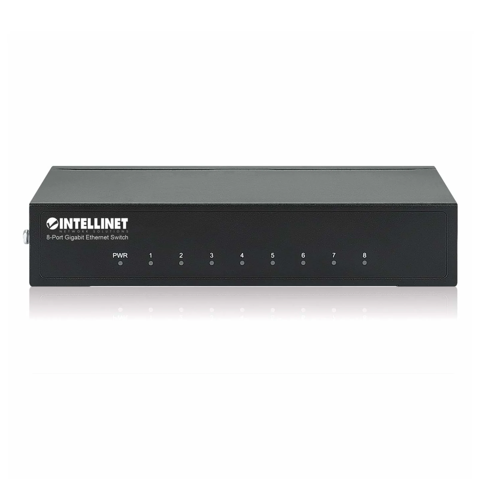 Intellinet Commutateur réseau (switch) Gigabit Ethernet 8 ports, format bureau, boîtier métal, IEEE 802.3az (Ethernet éco-énergétique), garantie de 3 ans