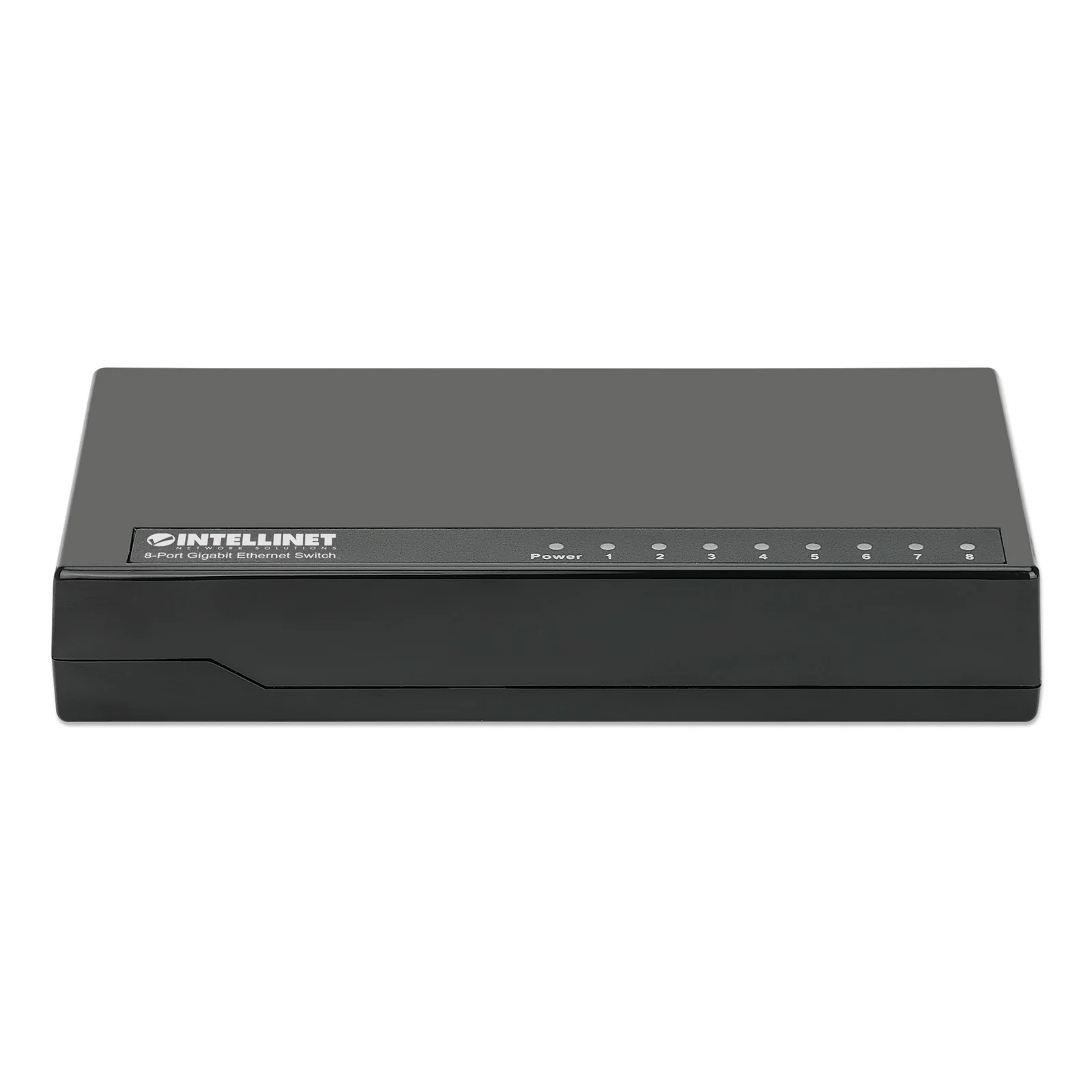 Intellinet Commutateur réseau (switch) Gigabit Ethernet 8 ports, format bureau, boîtier plastique, IEEE 802.3az (Ethernet éco-énergétique), noir, garantie de 3 ans