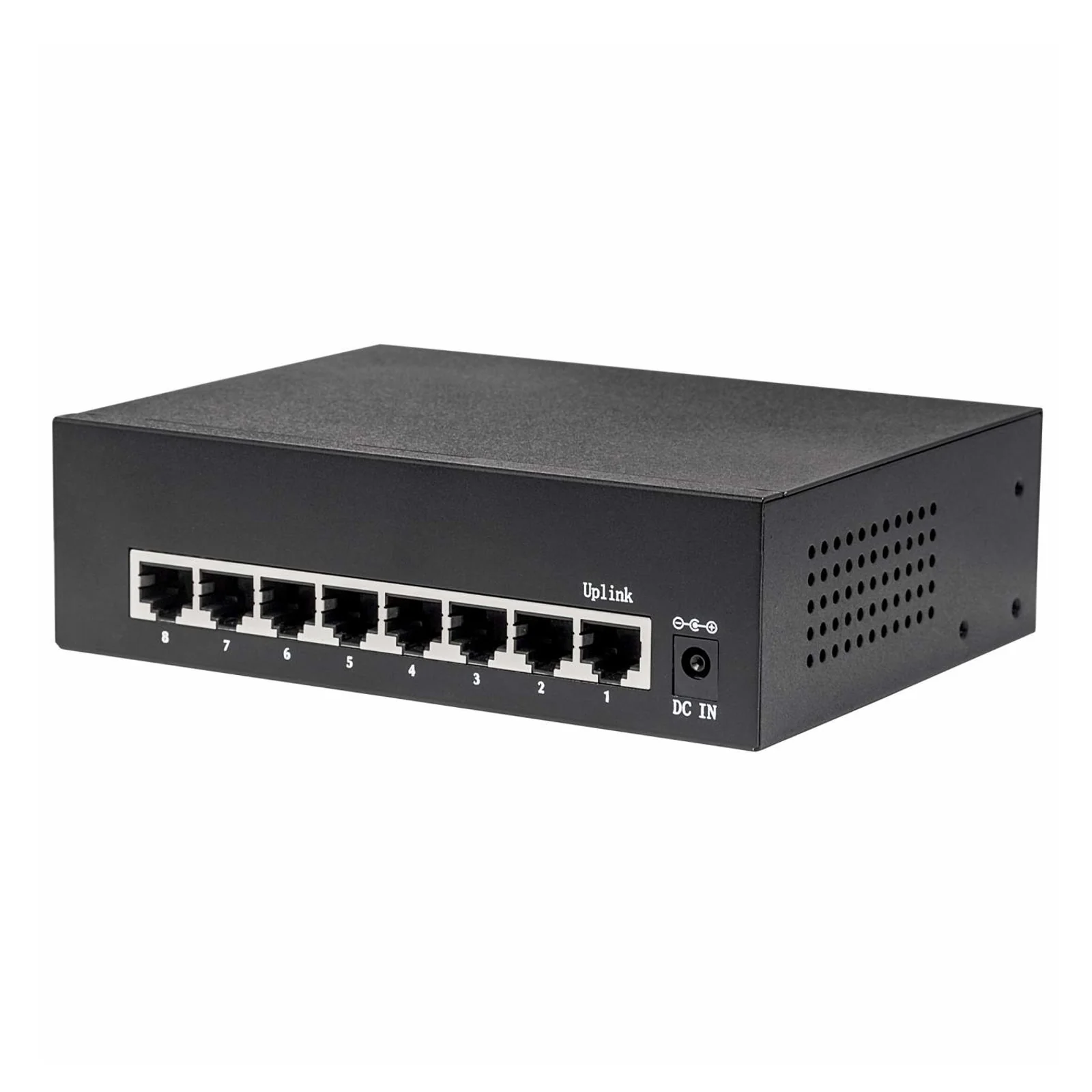 Intellinet Commutateur réseau (switch) Gigabit Ethernet PoE+ 8 ports, compatible IEEE 802.3at/af, budget PoE 60 W, format bureau, garantie de 3 ans