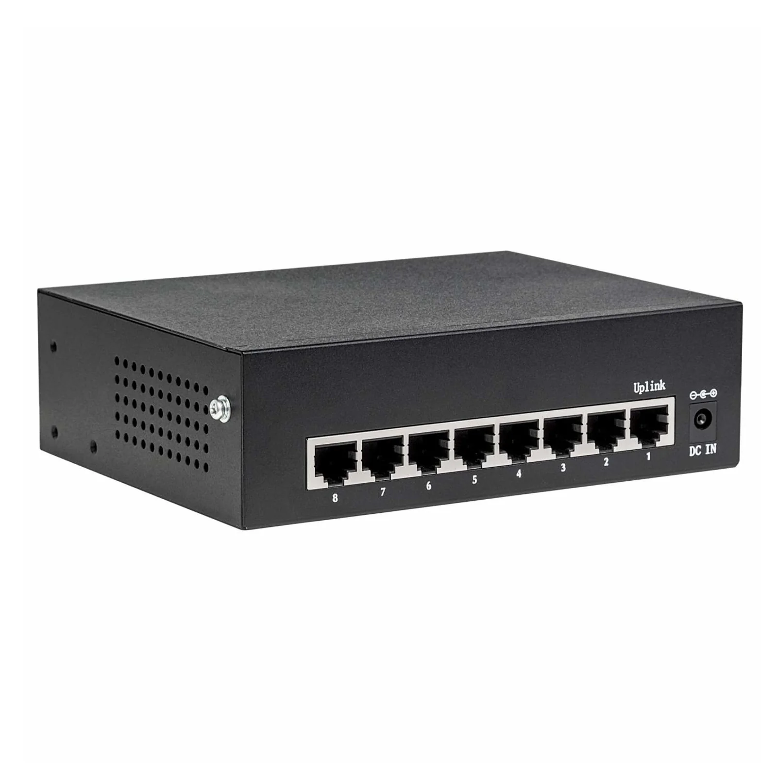 Intellinet Commutateur réseau (switch) Gigabit Ethernet PoE+ 8 ports, compatible IEEE 802.3at/af, budget PoE 60 W, format bureau, garantie de 3 ans
