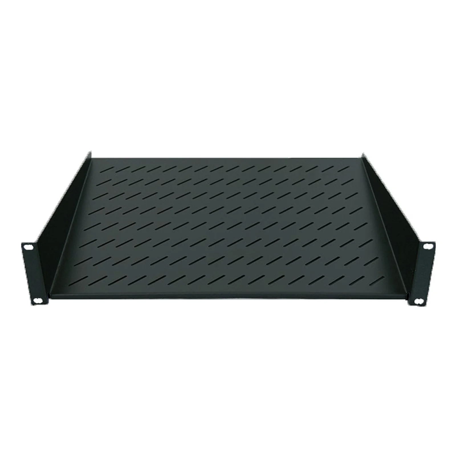 Étagère cantilever 19", 1U, montage frontal 2 points, profondeur 150 mm, charge max. 25 kg, noire, garantie trois ans