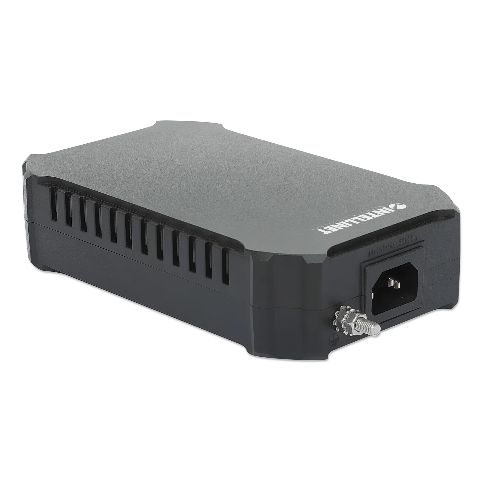 Intellinet Injecteur PoE++ 10G à 1 port 95 W, conforme IEEE 802.3bt (4PPoE), boîtier métallique, option de montage mural, Alimentation par Ethernet, Power Over Ethernet, garantie de 3 ans
