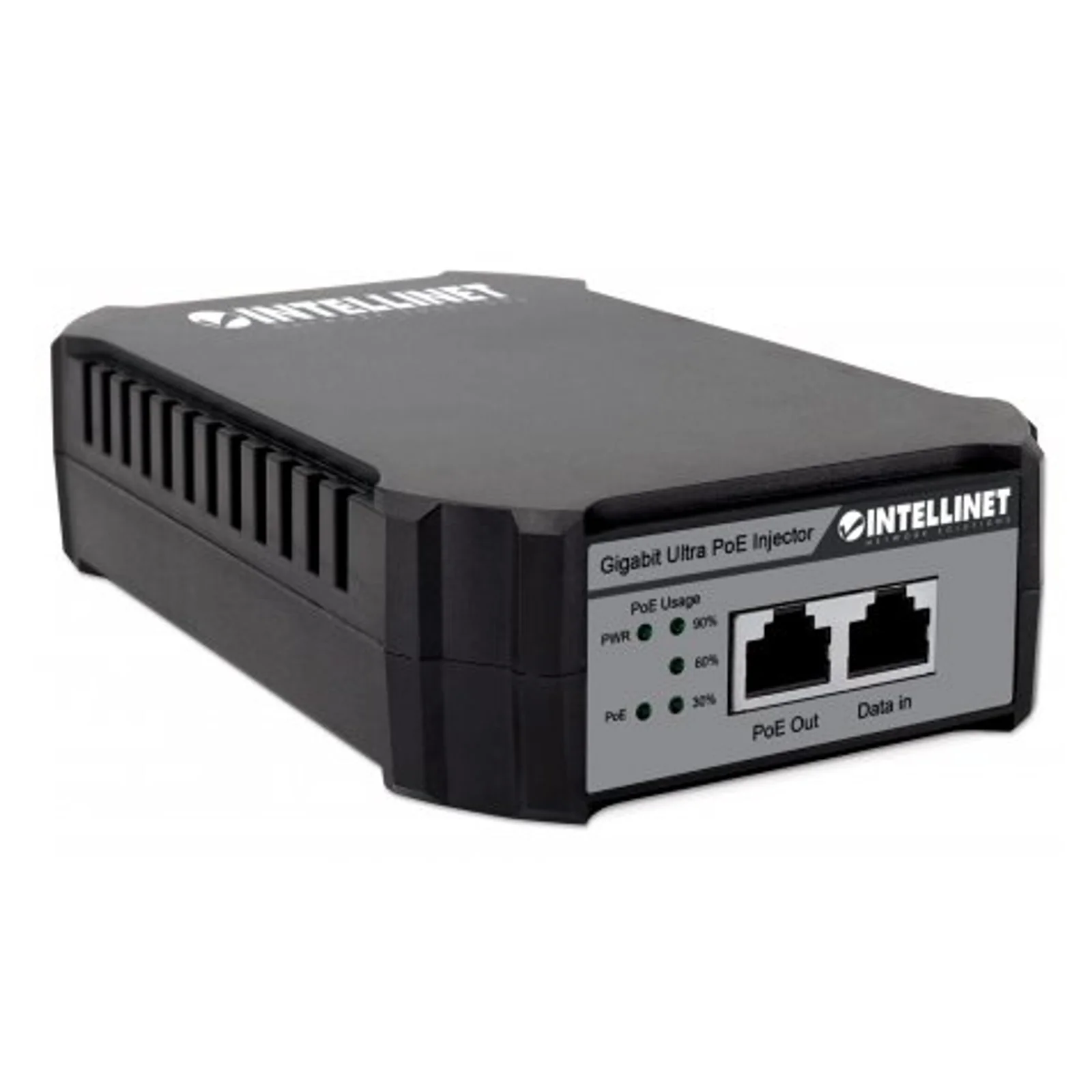 Intellinet Injecteur PoE++ Gigabit, 1 port 95 W, conforme IEEE 802.3bt (4PPoE), boîtier plastique, option montage mural, Alimentation par Ethernet, Power Over Ethernet, garantie de 3 ans