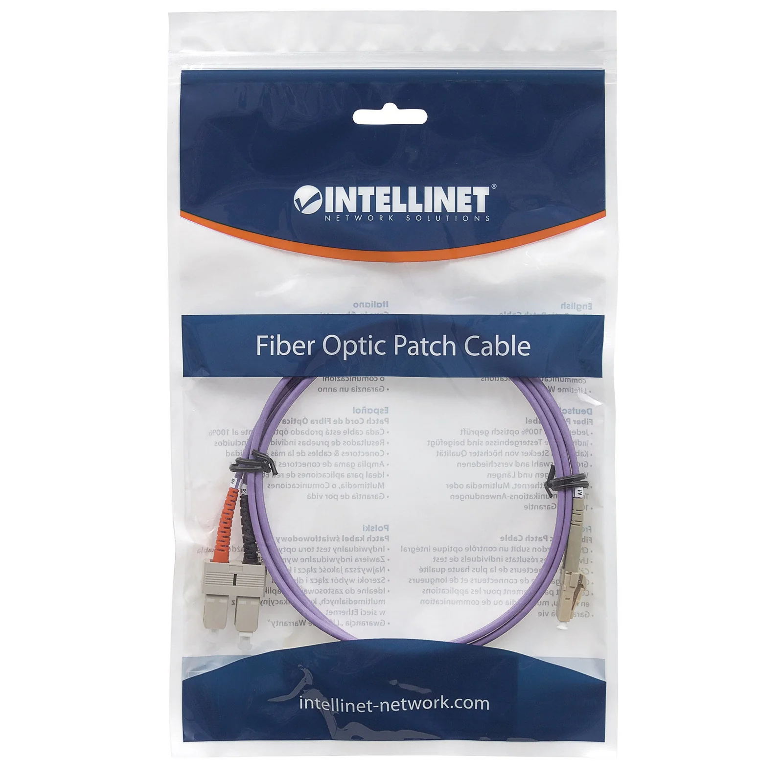 Intellinet LC/SC, 50/125 µm câble InfiniBand et à fibres optiques 20 m Violet