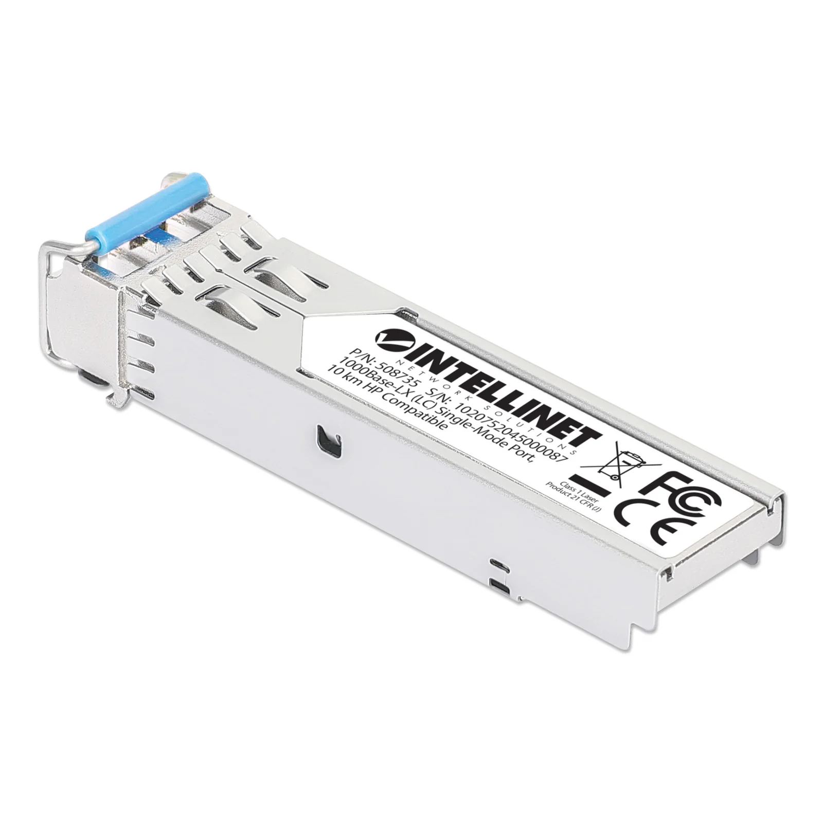 Intellinet Module émetteur-récepteur de réseau SFP fibre Gigabit, 1000Base-LX, port monomode LC, portée 10 km, compatible HPE J4859A / J4859B / J4859C / J4859D, garantie de 3 ans