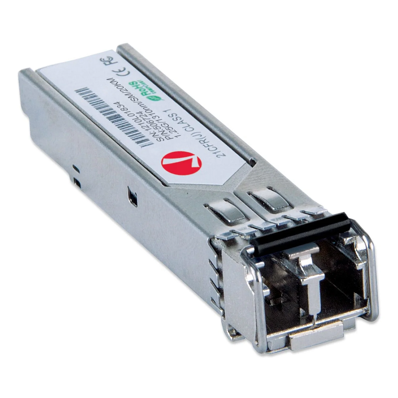 Intellinet Module émetteur-récepteur de réseau SFP fibre Gigabit Mini-GBIC, 1000Base-LX (LC) monomode, 20 km, 1310 nm, conforme MSA, équivalent Cisco GLC-LH-SM, garantie de 3 ans