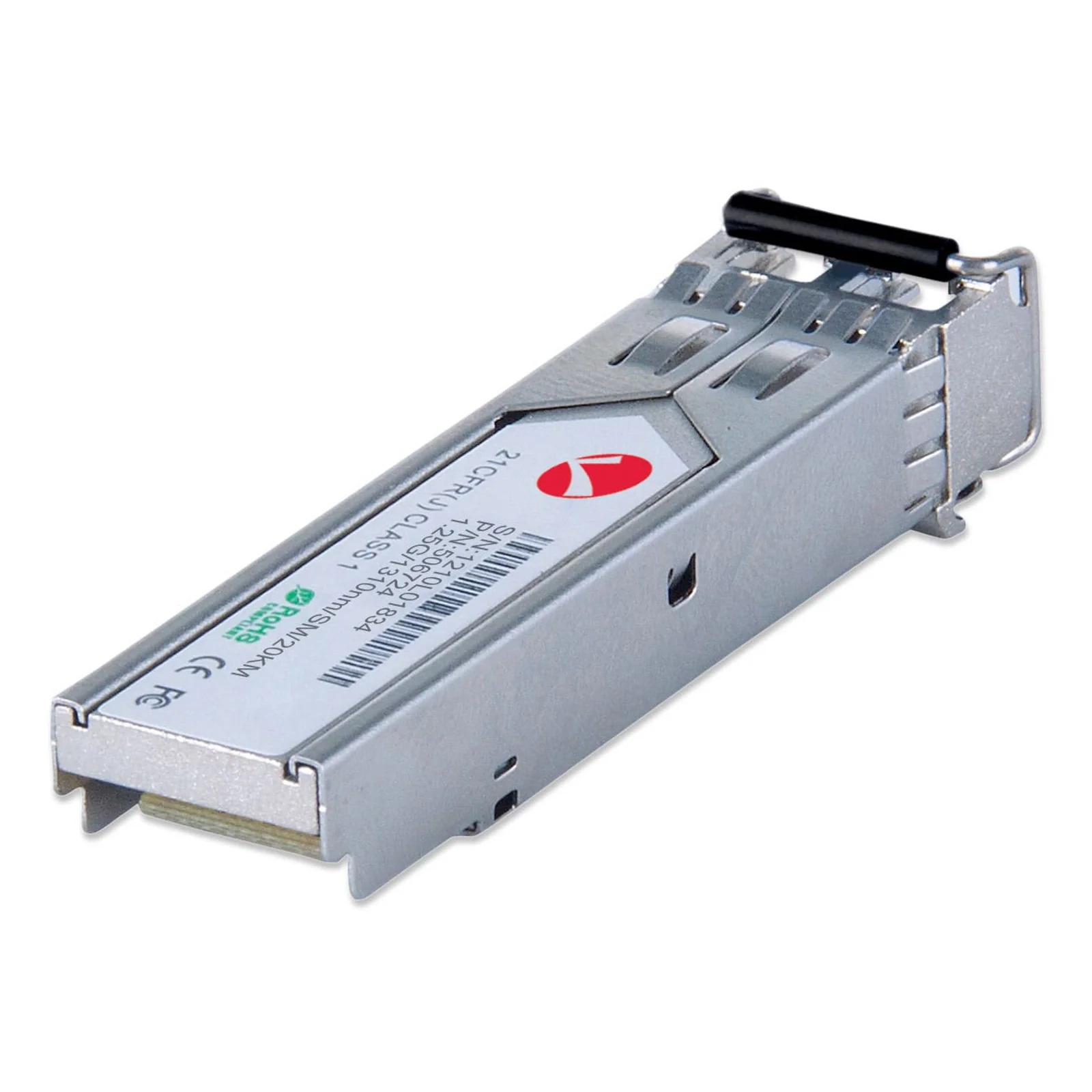Intellinet Module émetteur-récepteur de réseau SFP fibre Gigabit Mini-GBIC, 1000Base-LX (LC) monomode, 20 km, 1310 nm, conforme MSA, équivalent Cisco GLC-LH-SM, garantie de 3 ans