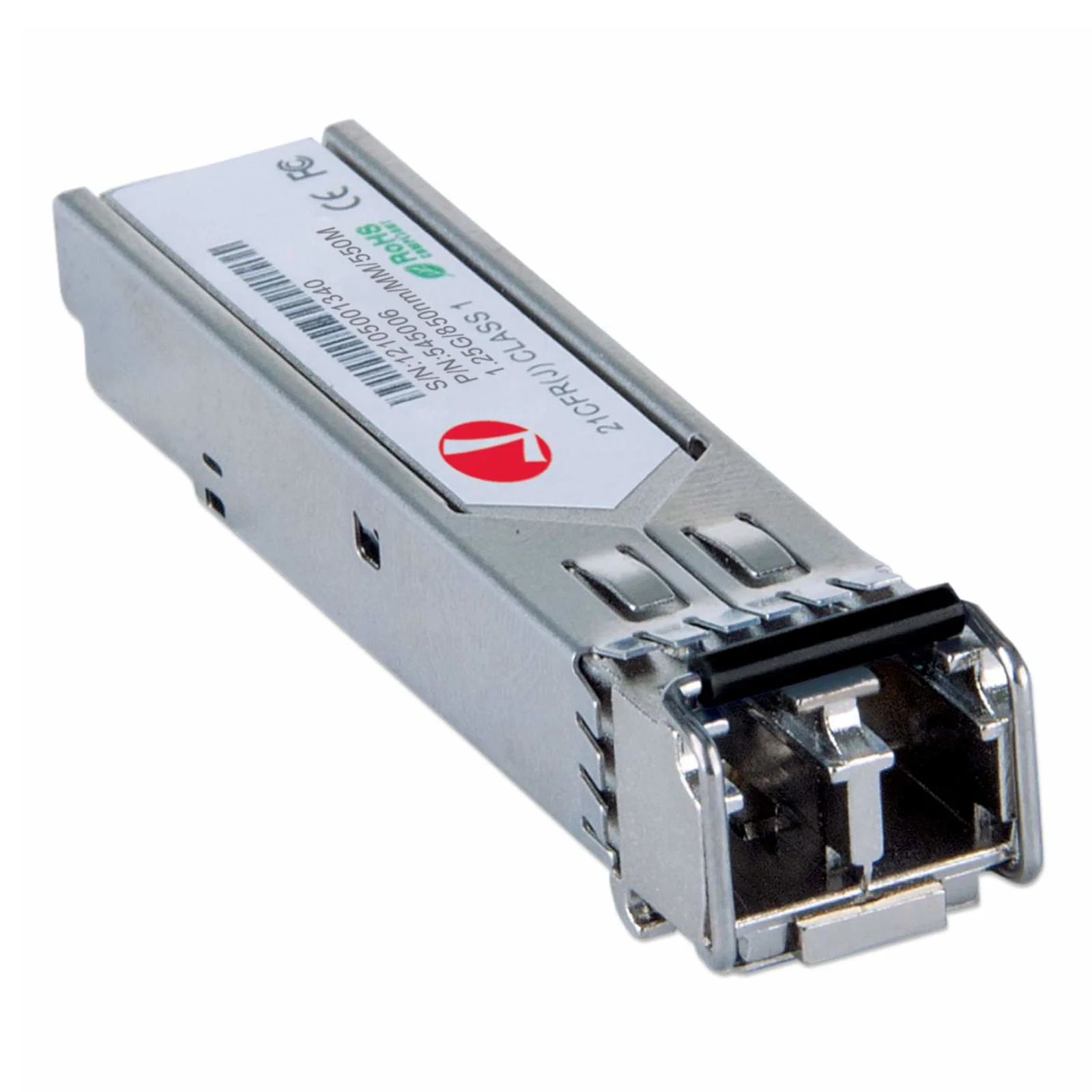 Intellinet Module émetteur-récepteur de réseau SFP fibre Gigabit Mini-GBIC, 1000Base-SX (LC) multimode, 550 m, 850 nm, conforme MSA, équivalent Cisco GLC-SX-MM, garantie de 3 ans