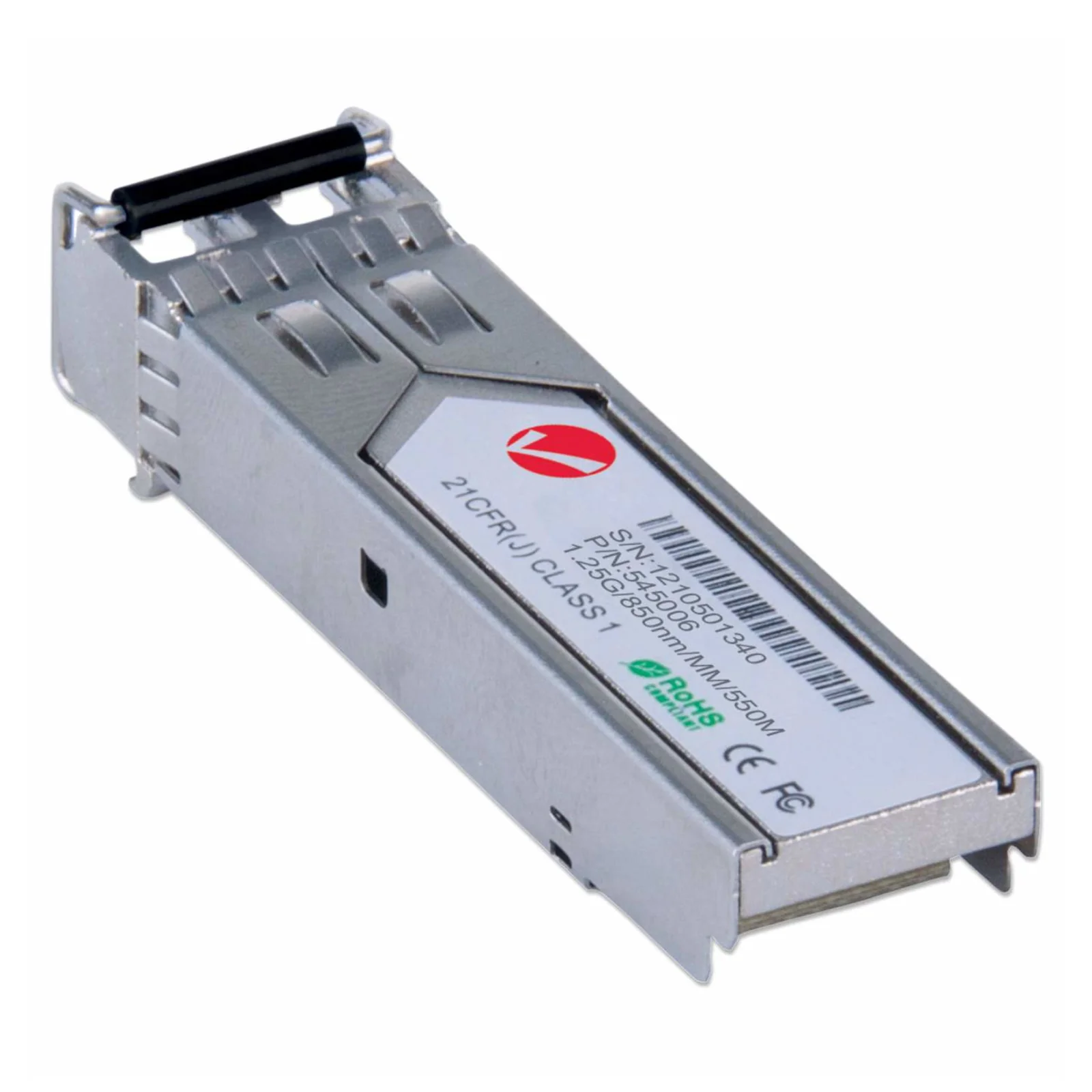Intellinet Module émetteur-récepteur de réseau SFP fibre Gigabit Mini-GBIC, 1000Base-SX (LC) multimode, 550 m, 850 nm, conforme MSA, équivalent Cisco GLC-SX-MM, garantie de 3 ans