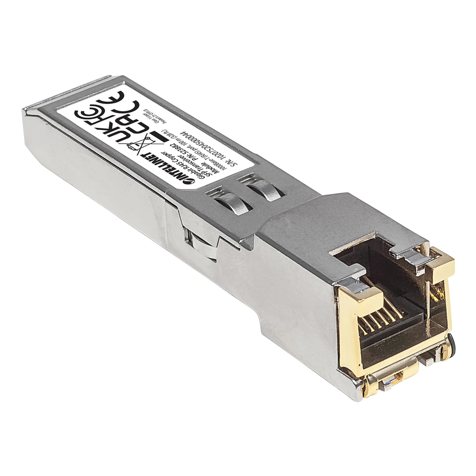 Intellinet Module émetteur-récepteur de réseau SFP RJ45 Gigabit, 1000Base-T, 100 m, conforme MSA, équivalent Cisco GLC-T, garantie de 3 ans