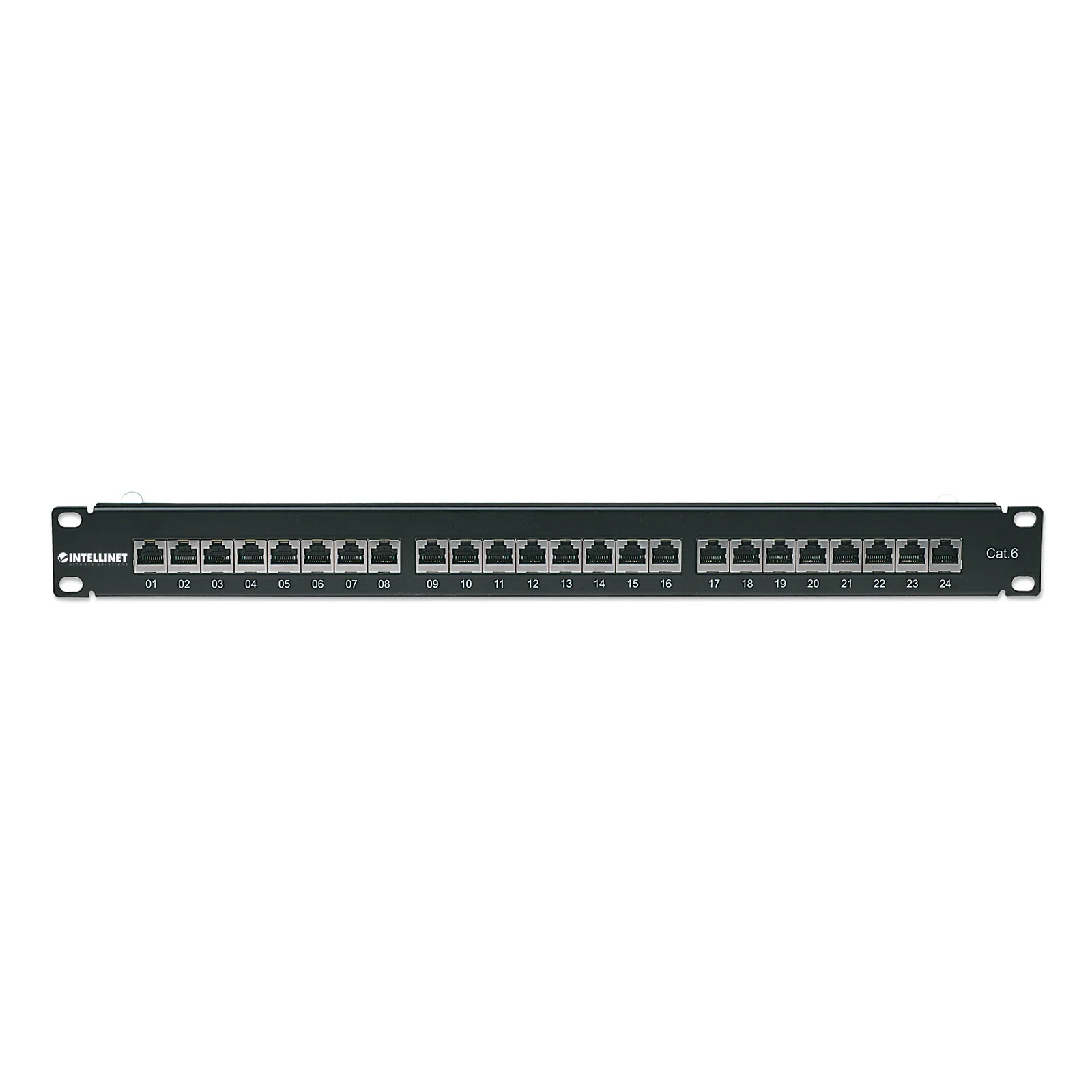 Intellinet Panneau de brassage, Cat6, FTP, 24 ports, 1U, blindé, blocs 90° à insertion par le dessus (punch-down), noir