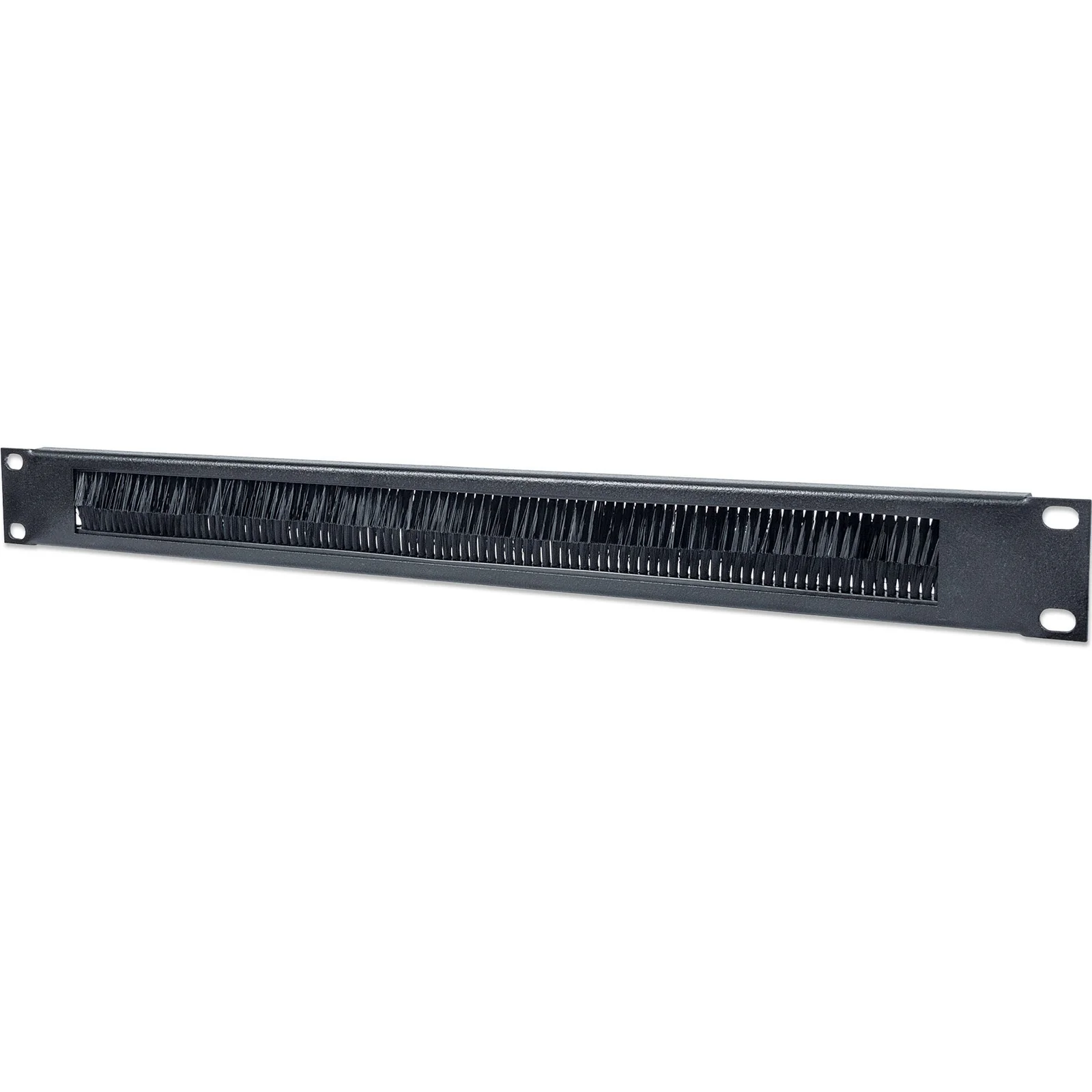 Panneau passe-câbles 19", 1U, avec brosse, noir