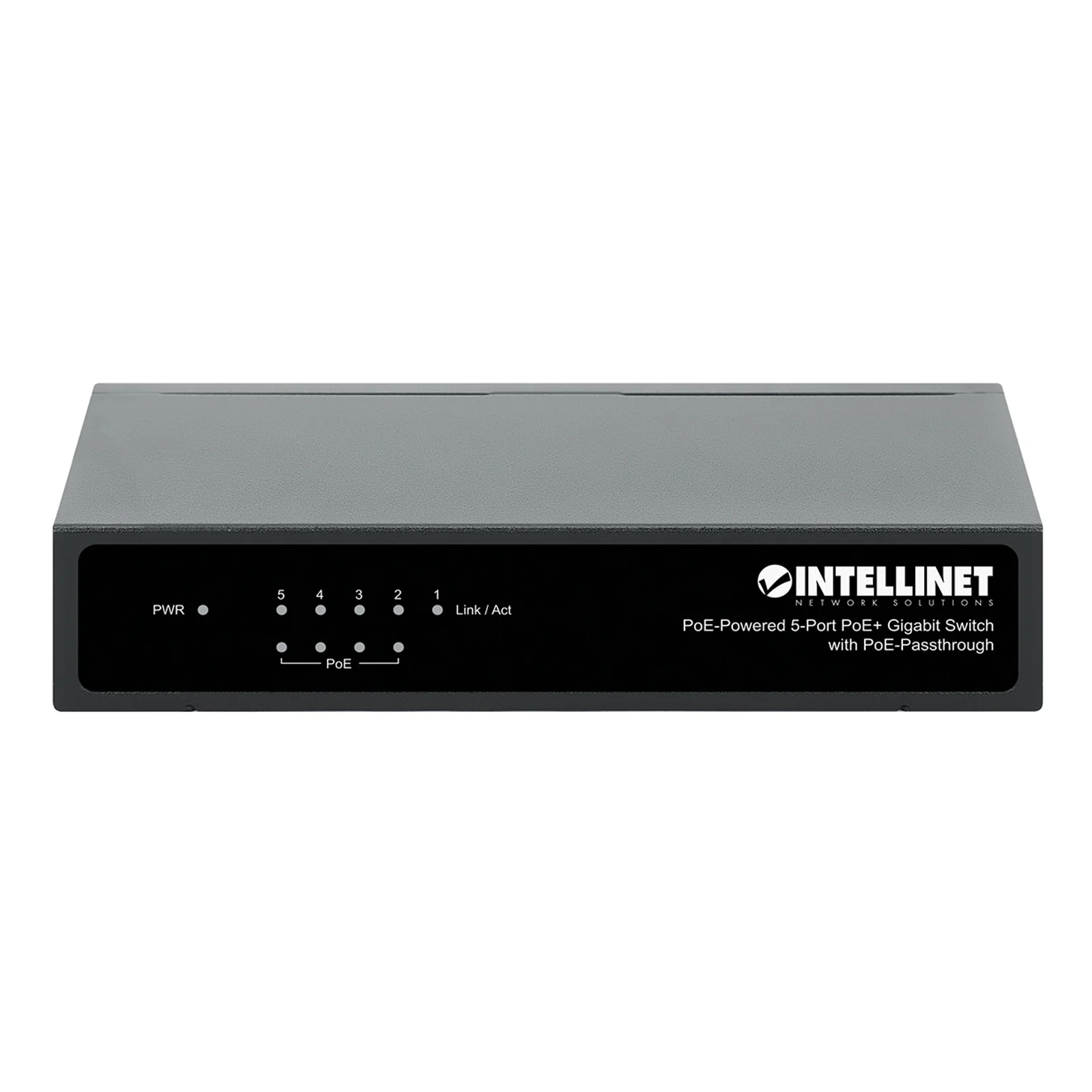 Intellinet PoE-Powered 5x Gigabit Gigabit Ethernet (10/100/1000) Connexion Ethernet, supportant l'alimentation via ce port (PoE) Noir