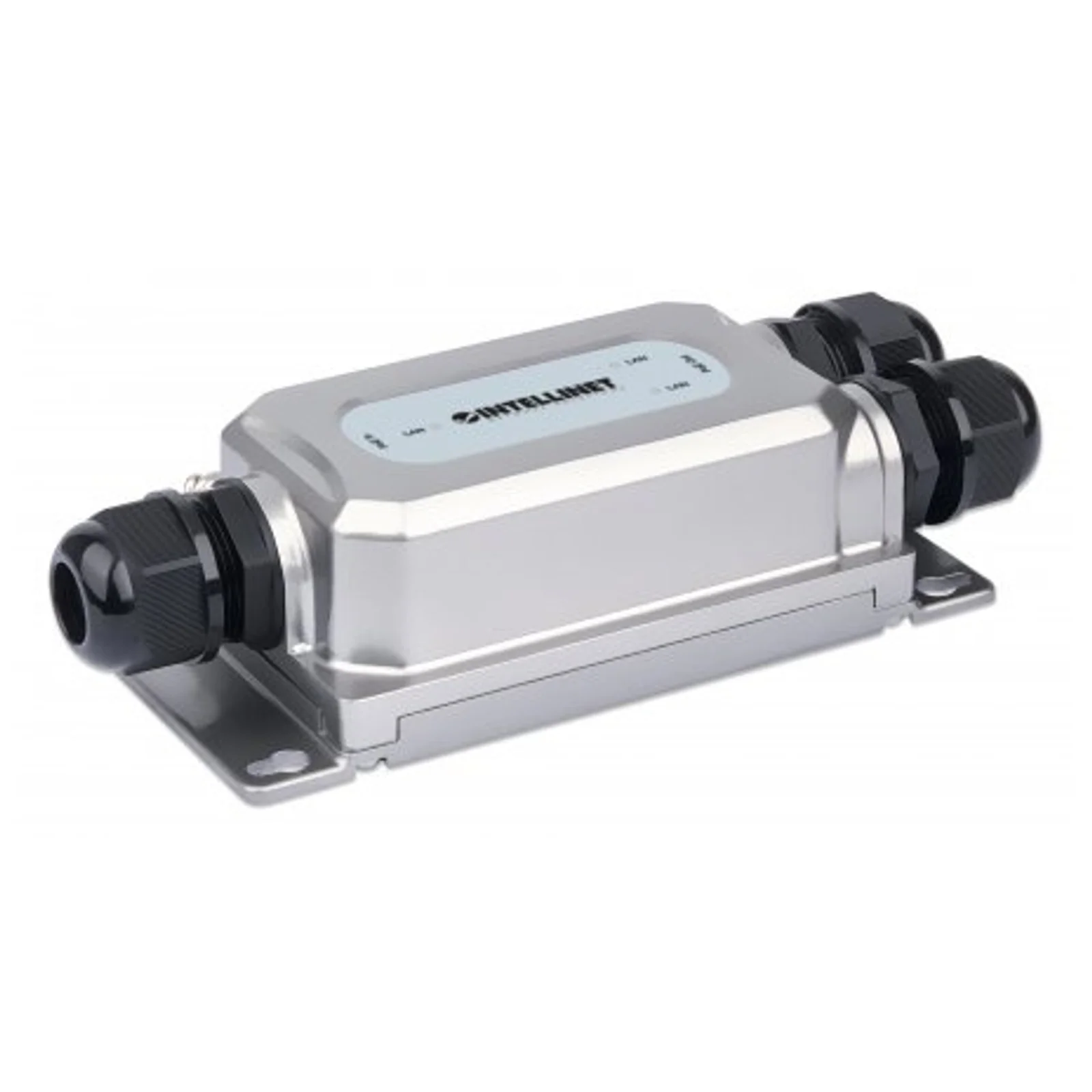 Intellinet Prolongateur PoE++ Gigabit extérieur 2 ports antichoc et antivandale, extension PoE jusqu’à 100 m, budget 60 W, IEEE 802.3bt (4PPoE), IP67, IK10, boîtier métal, Alimentation par Ethernet, Power Over Ethernet, garantie de 3 ans