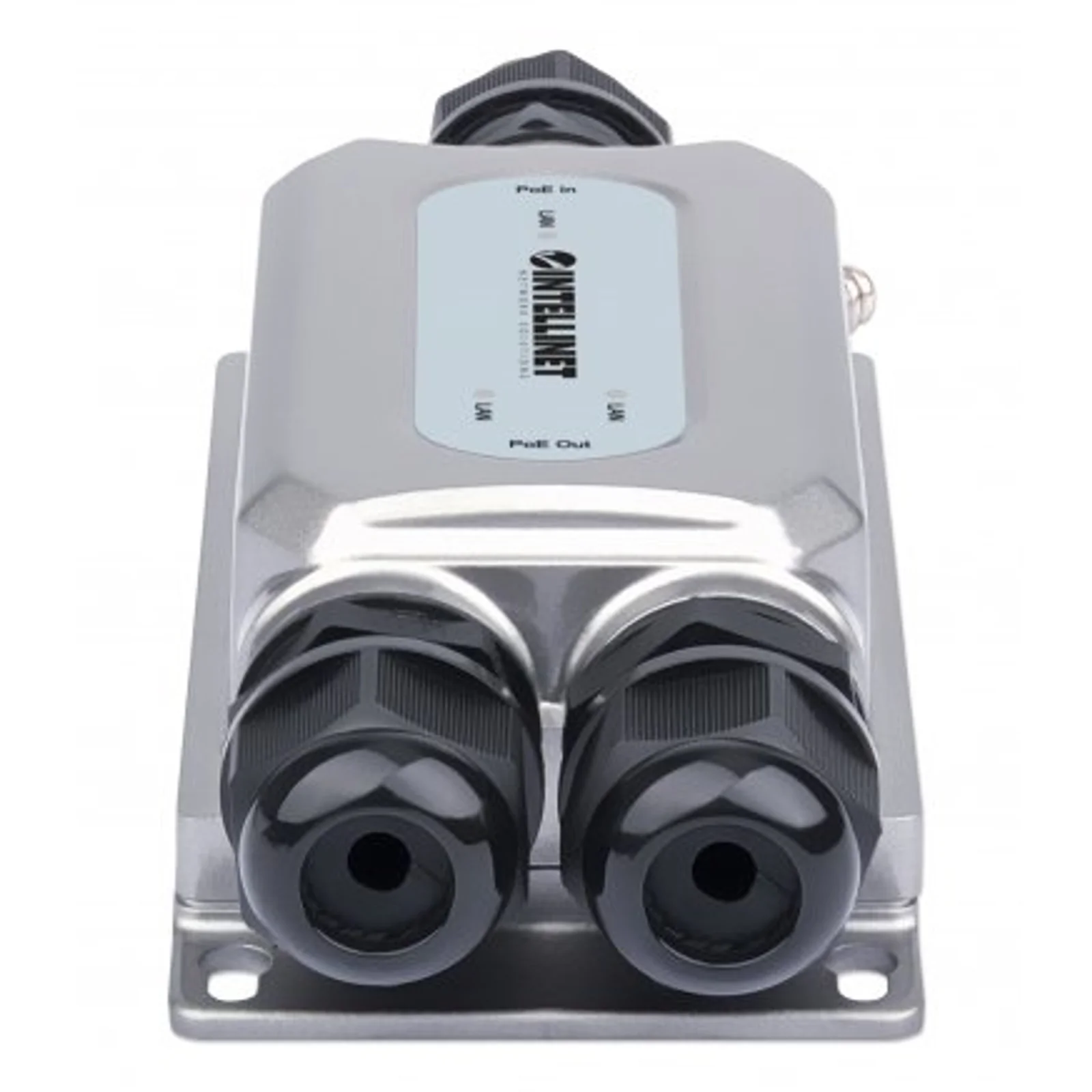 Intellinet Prolongateur PoE++ Gigabit extérieur 2 ports antichoc et antivandale, extension PoE jusqu’à 100 m, budget 60 W, IEEE 802.3bt (4PPoE), IP67, IK10, boîtier métal, Alimentation par Ethernet, Power Over Ethernet, garantie de 3 ans